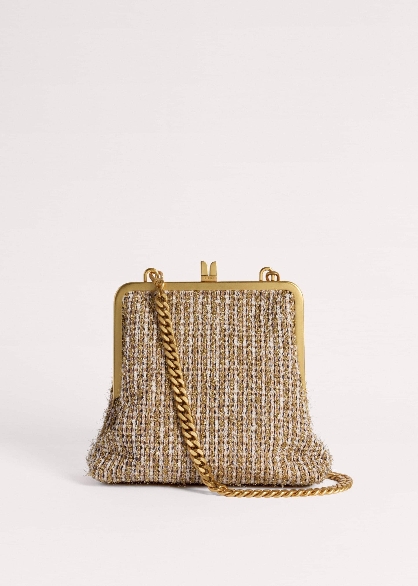 ME and EM Accessories Gold Tweed AM-PM Crossbody Bag