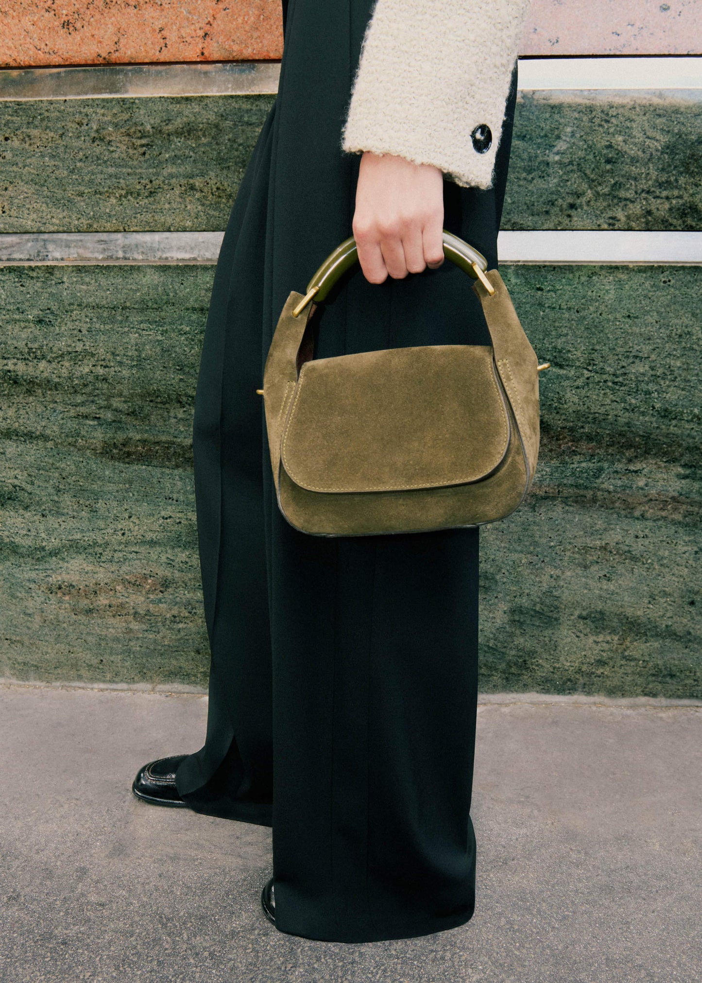 ME and EM Accessories Green Mini Resin Handle Bag