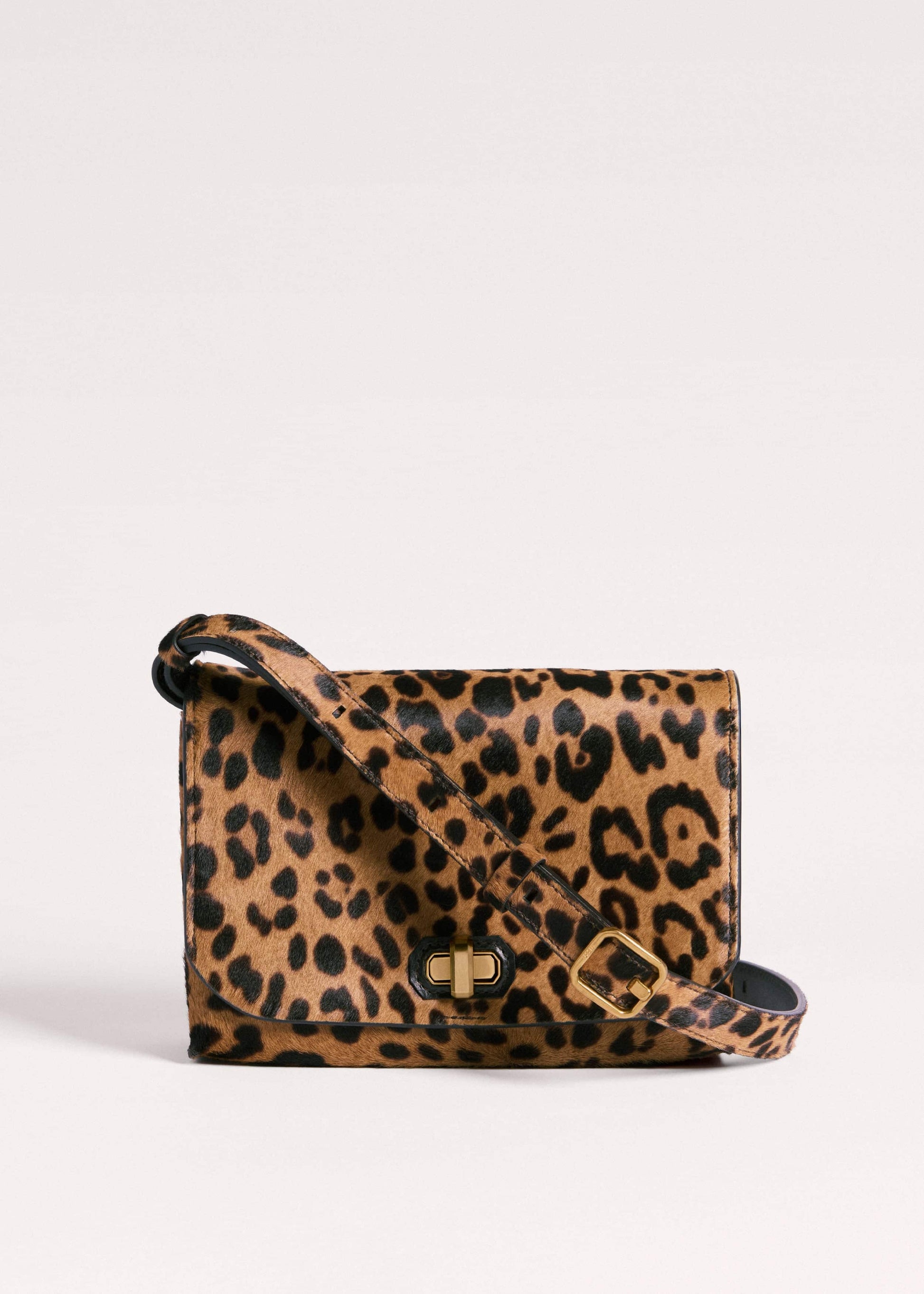 ME and EM Accessories Brown 2-Way Leopard Print Crossbody Bag