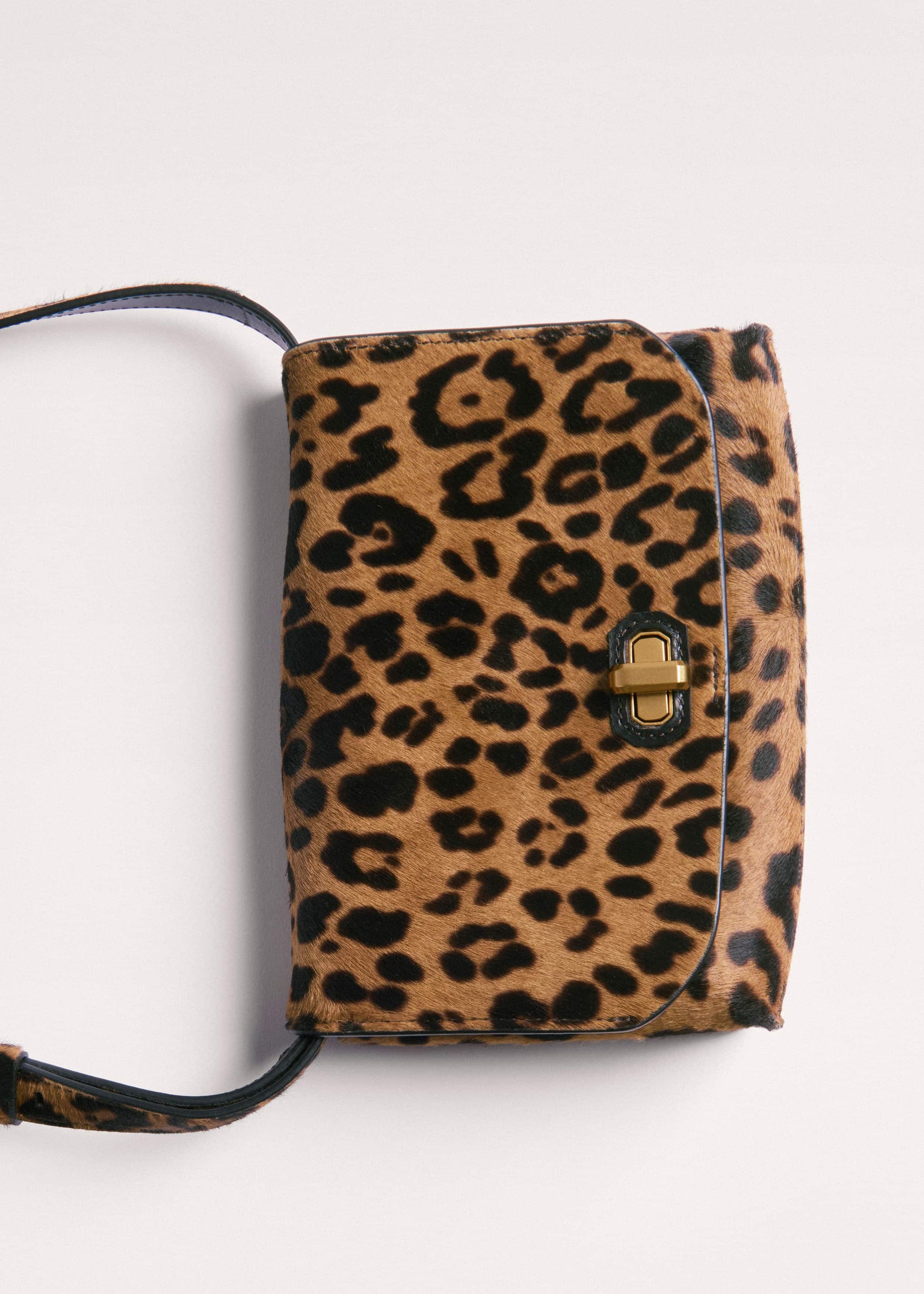 ME and EM Accessories Brown 2-Way Leopard Print Crossbody Bag