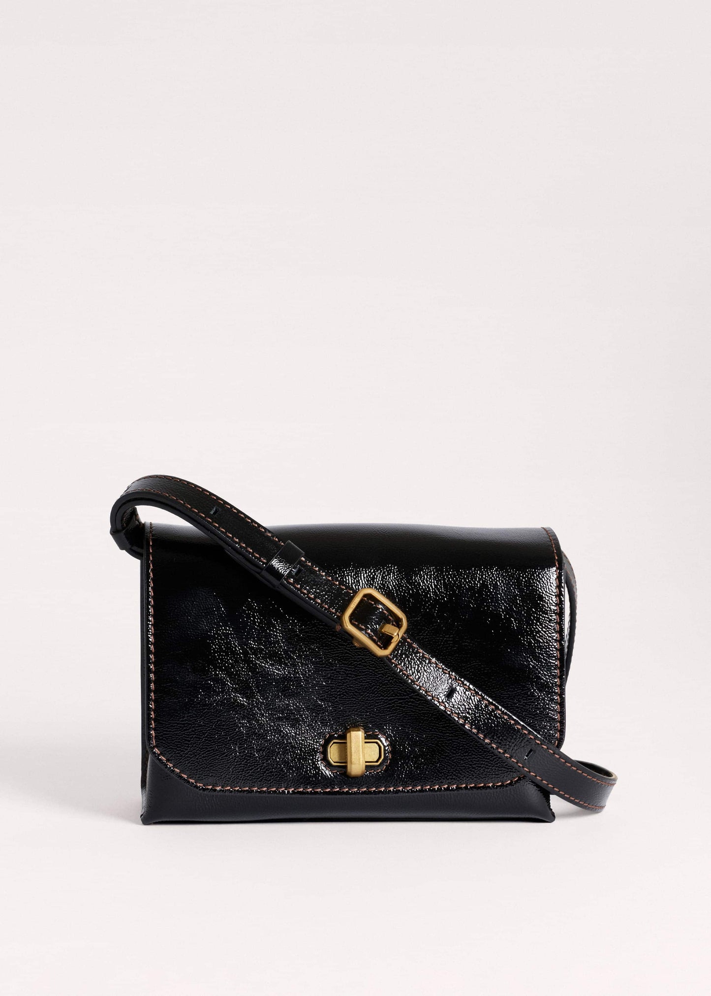 ME and EM Accessories Black Leather Clutch + Crossbody Bag