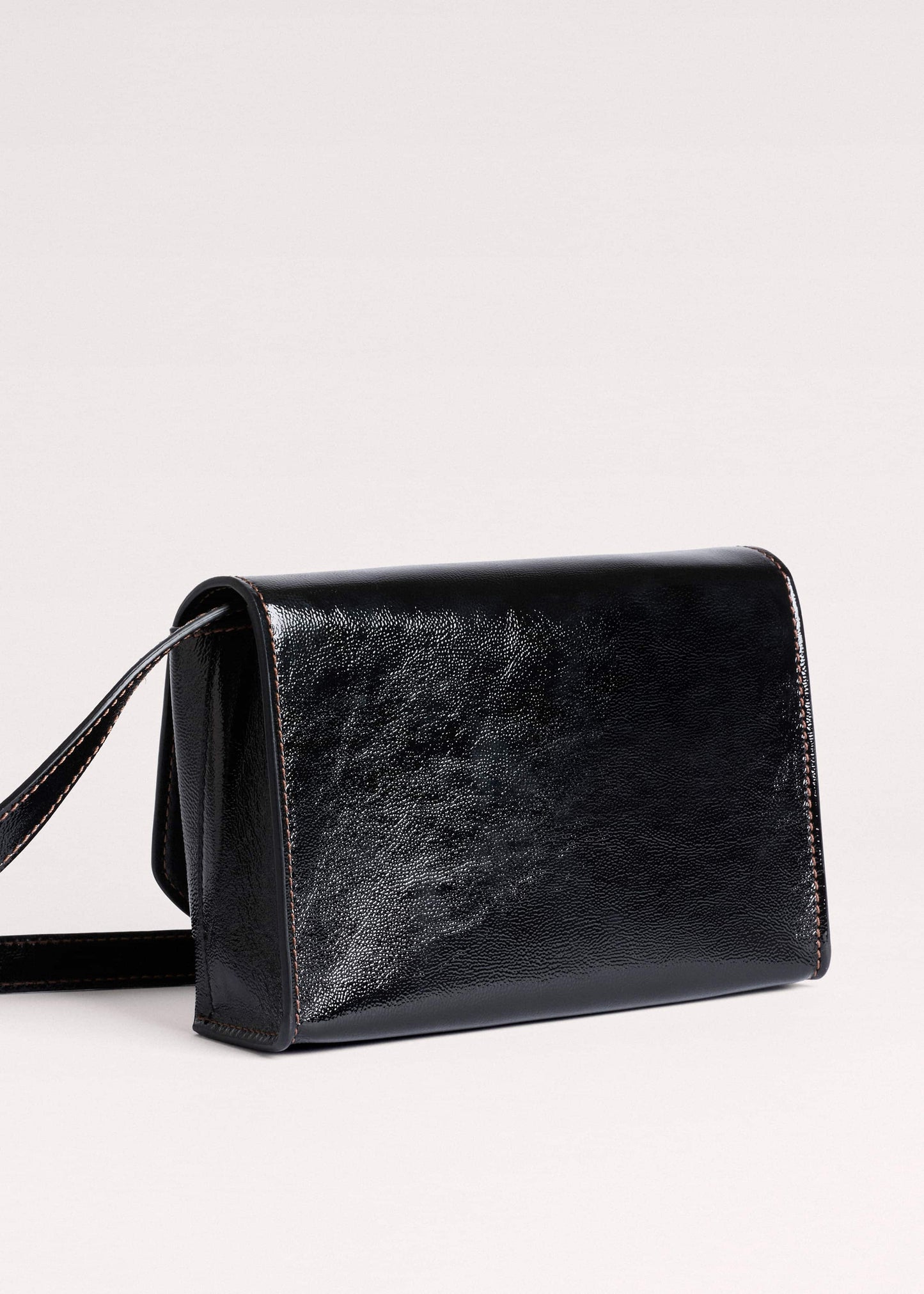 ME and EM Accessories Black Leather Clutch + Crossbody Bag