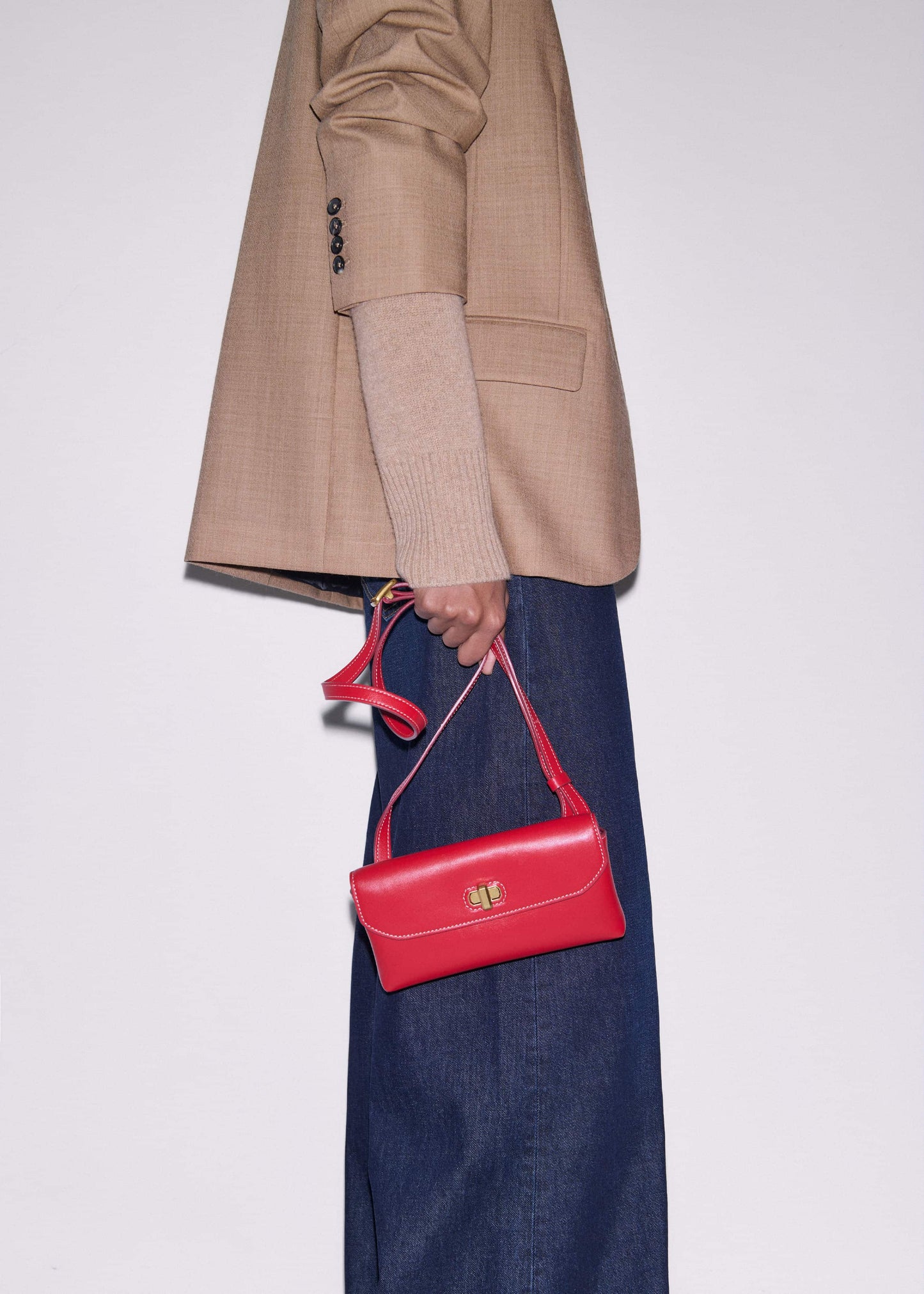 ME and EM Accessories Red Leather Small Pouch