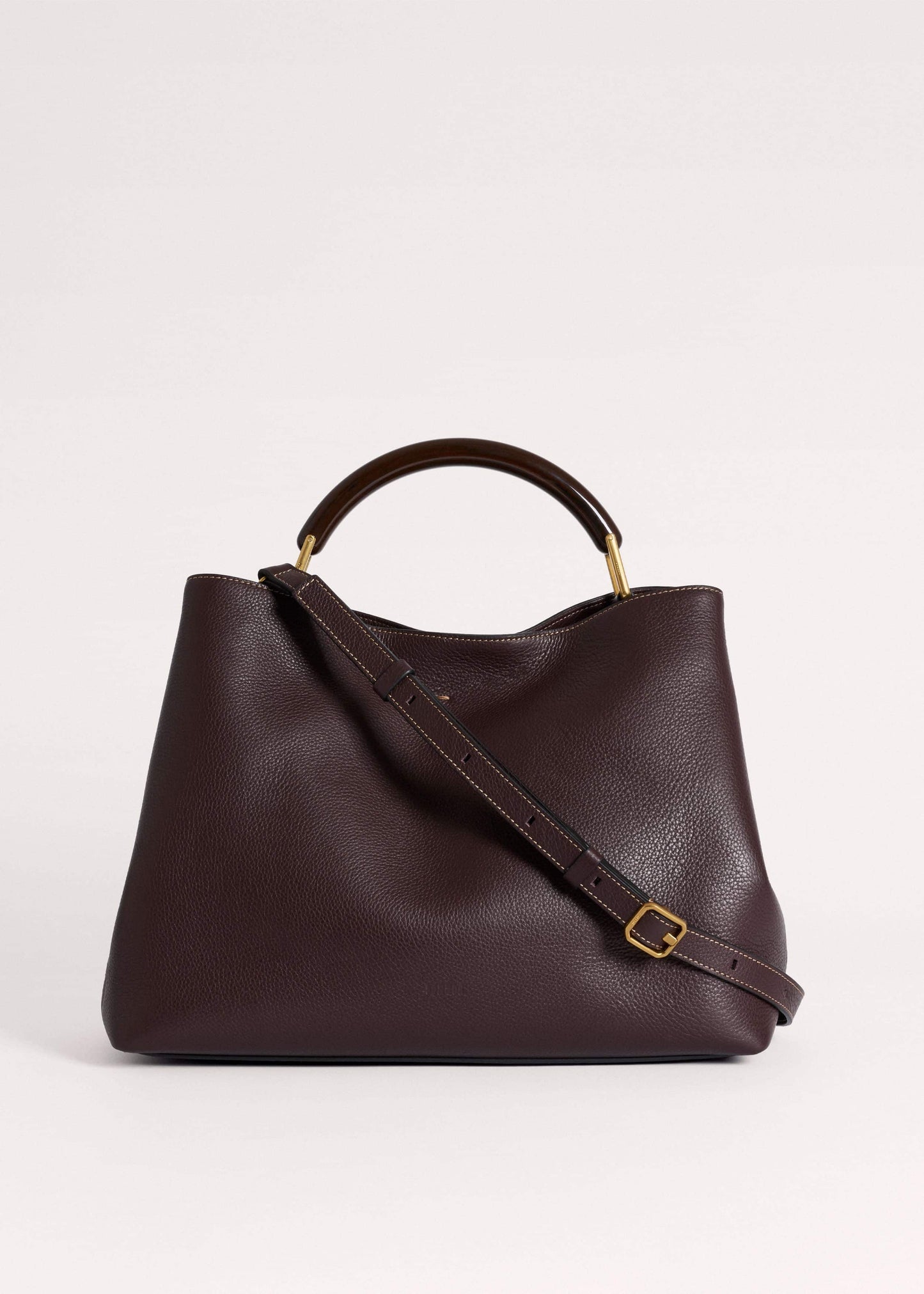 ME and EM Accessories Red Leather Soft Constructed Day Bag