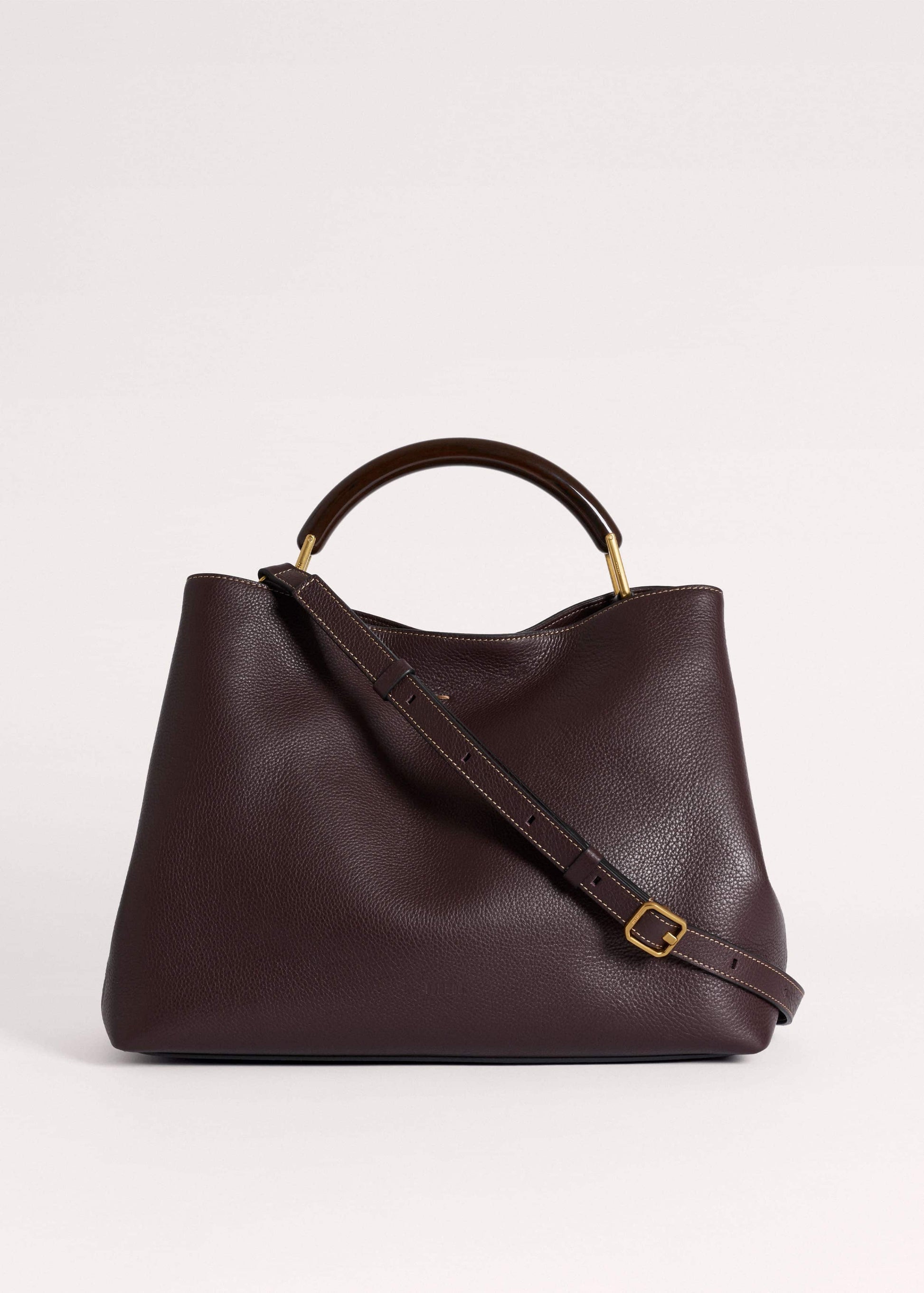 ME and EM Accessories Red Leather Soft Constructed Day Bag