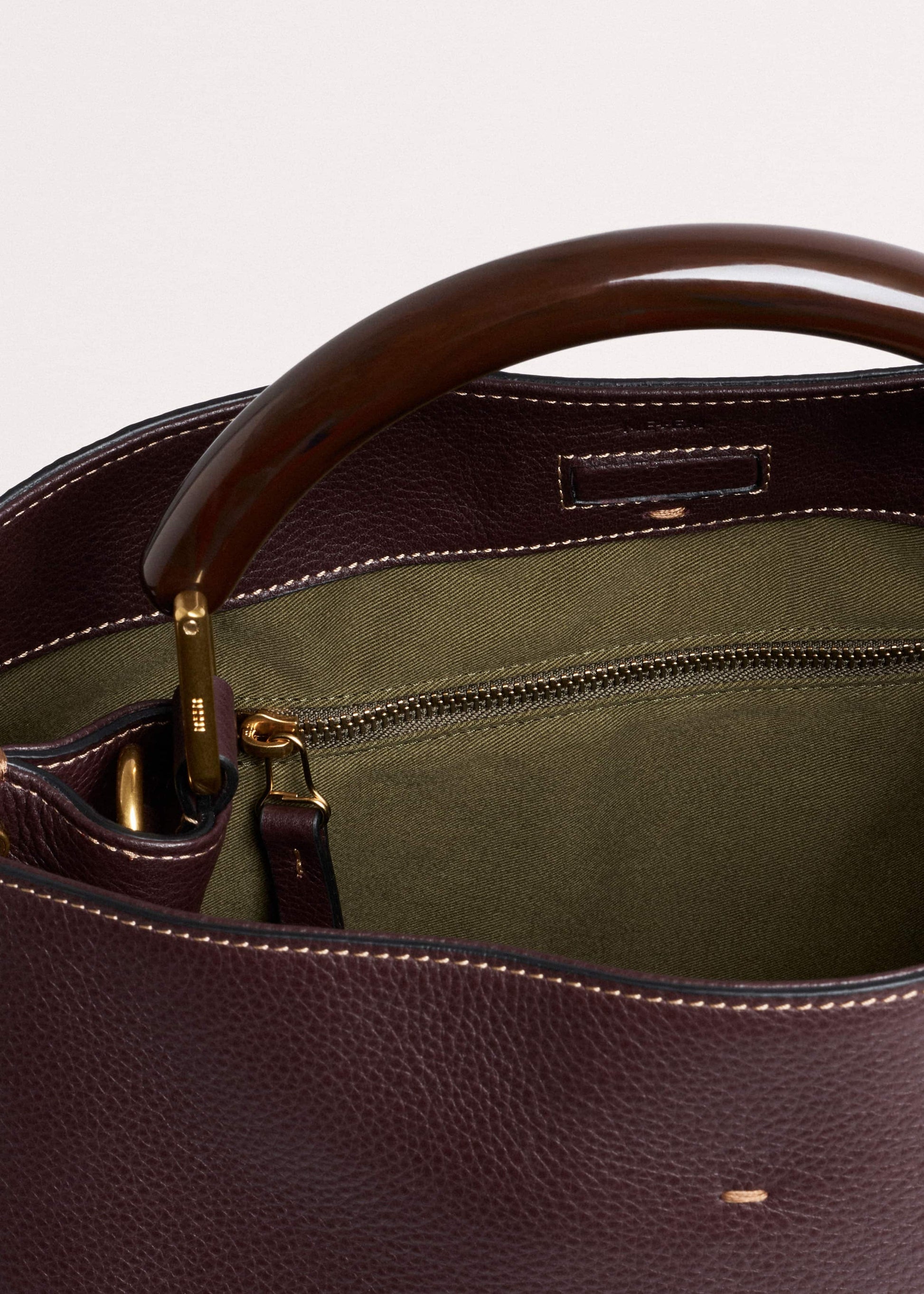 ME and EM Accessories Red Leather Soft Constructed Day Bag