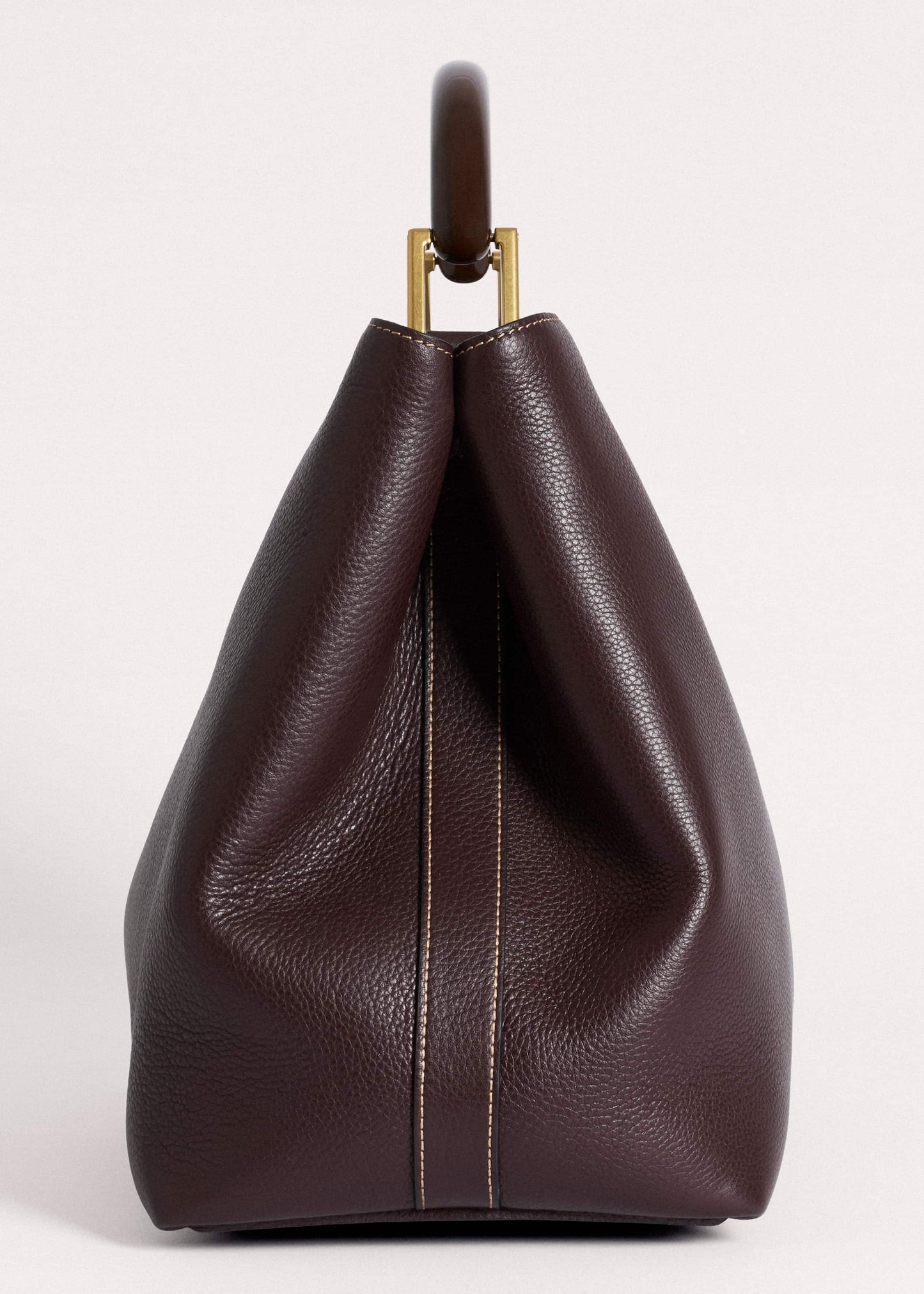 ME and EM Accessories Red Leather Soft Constructed Day Bag
