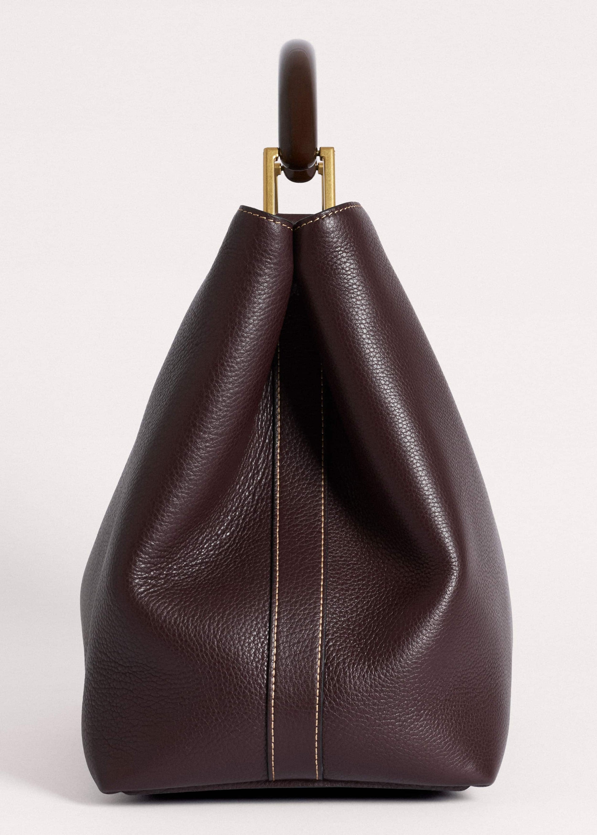ME and EM Accessories Red Leather Soft Constructed Day Bag