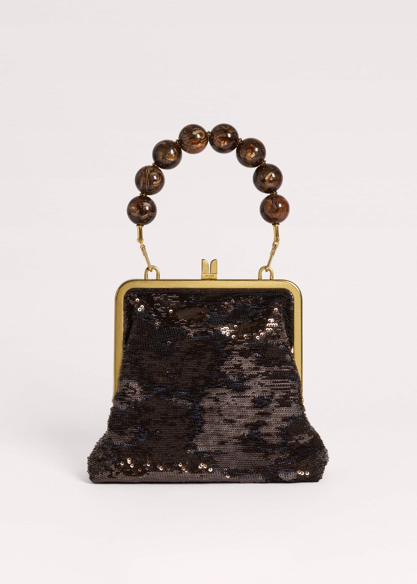 ME and EM Accessories Brown Sequin Evening Bag