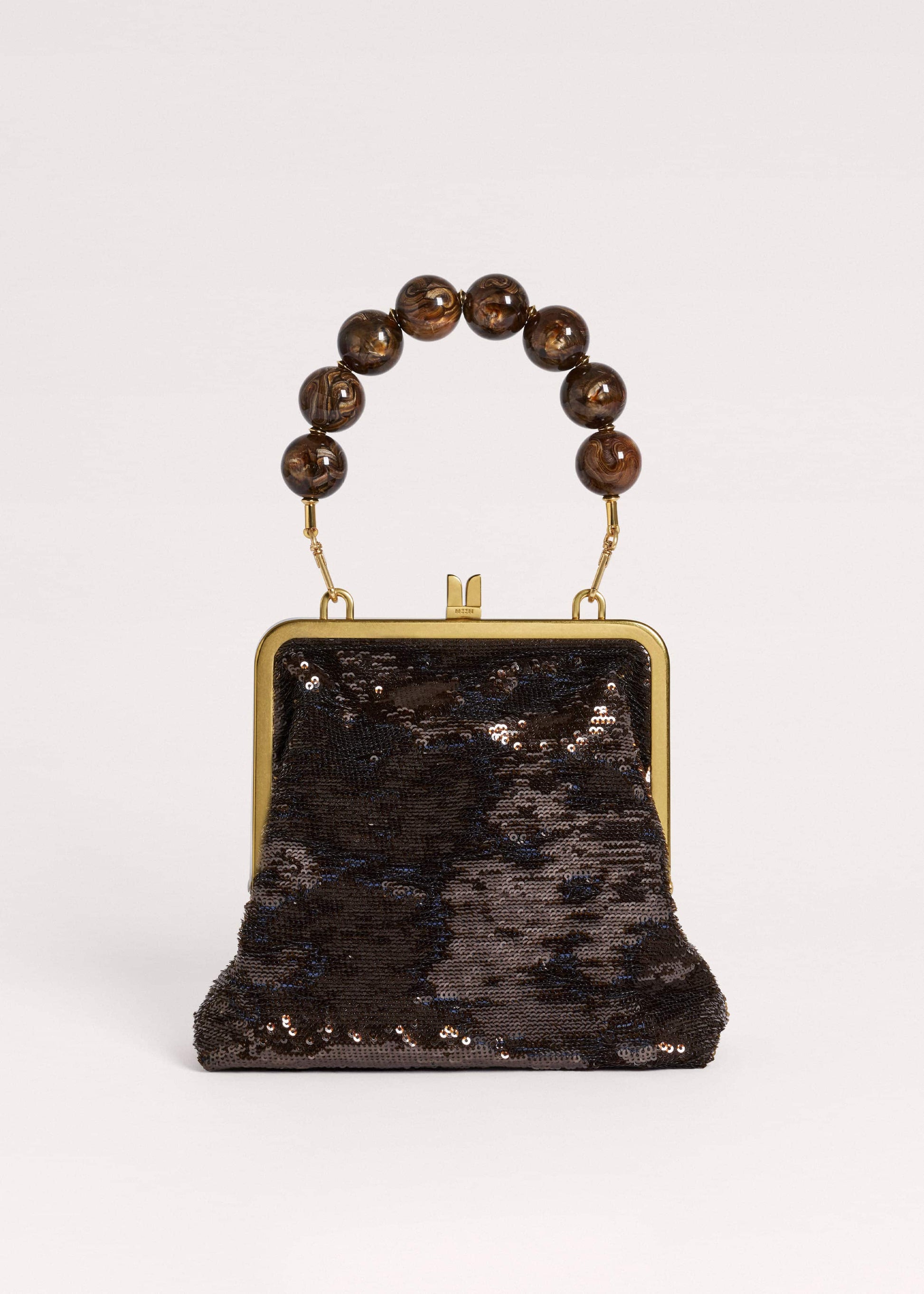 ME and EM Accessories Brown Sequin Evening Bag