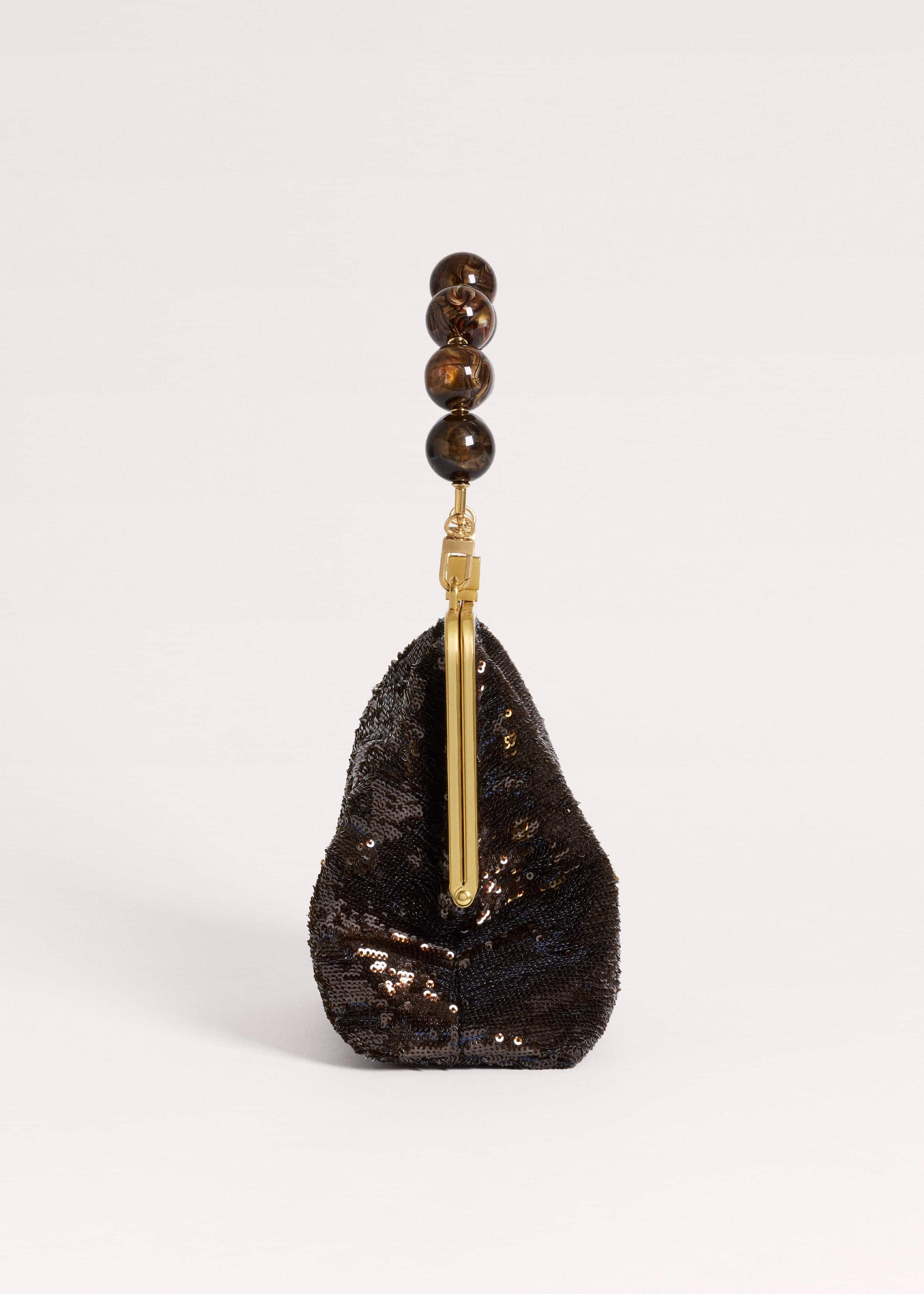 ME and EM Accessories Brown Sequin Evening Bag