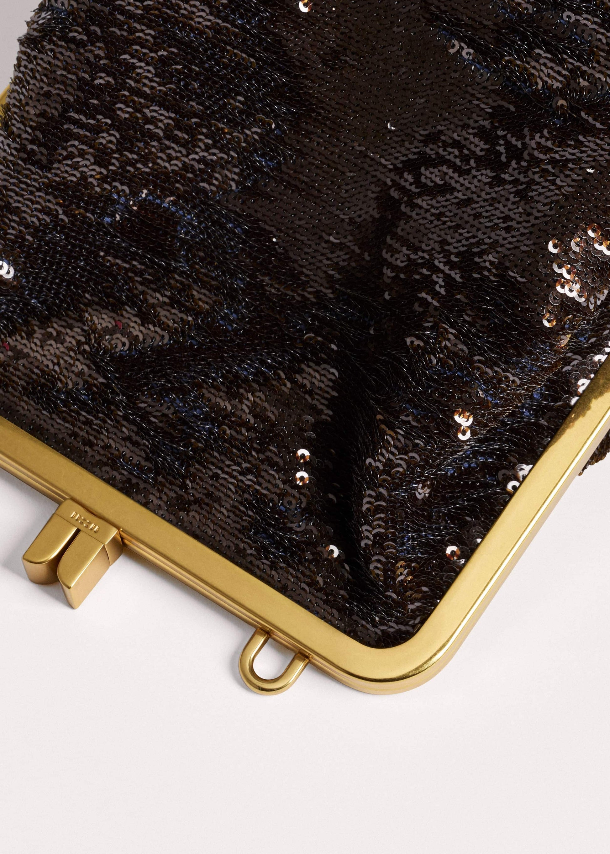 ME and EM Accessories Brown Sequin Evening Bag