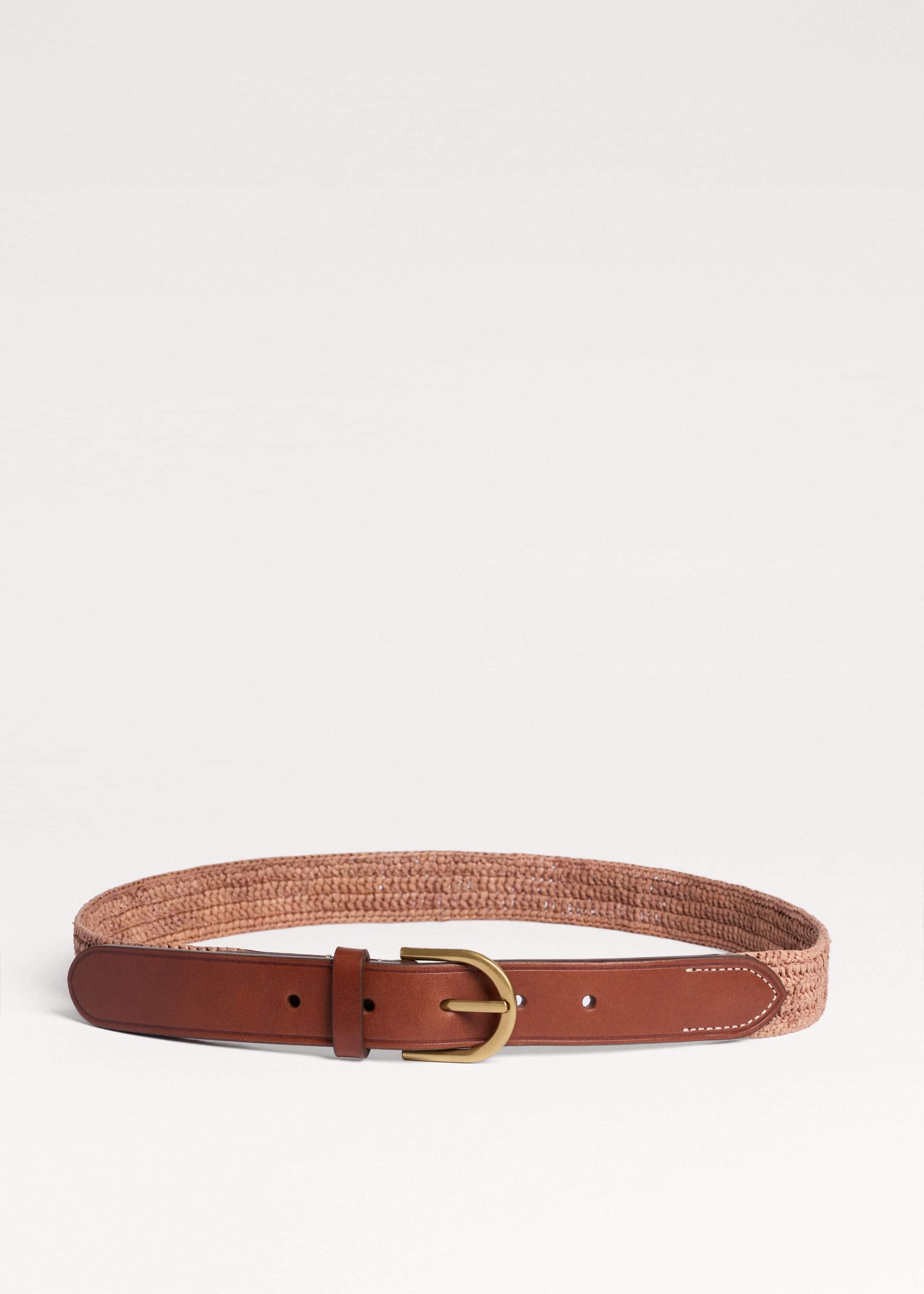 ME and EM Accessories Pink Raffia Summer Belt