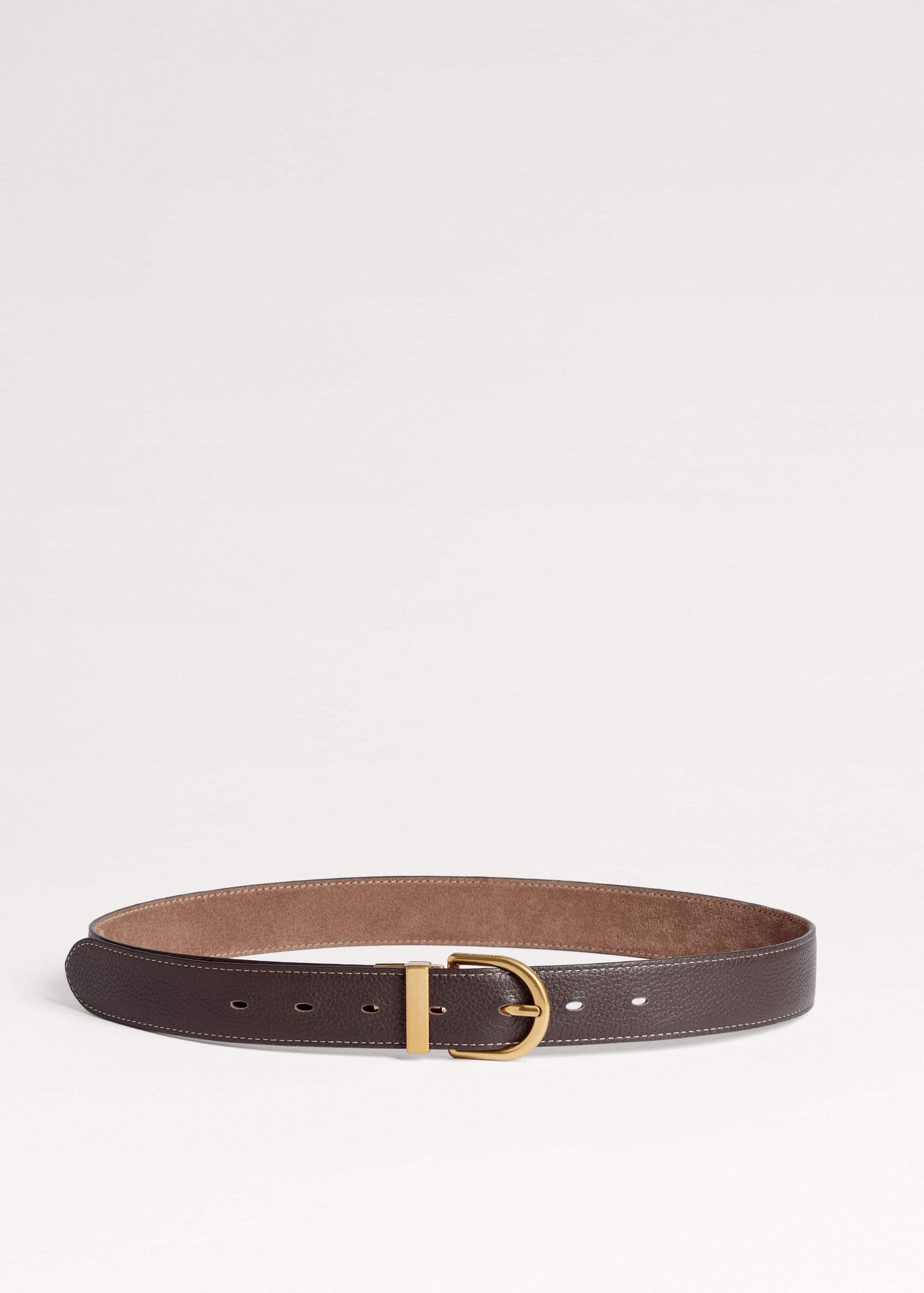 ME and EM Accessories Brown Classic Round Reversible Belt