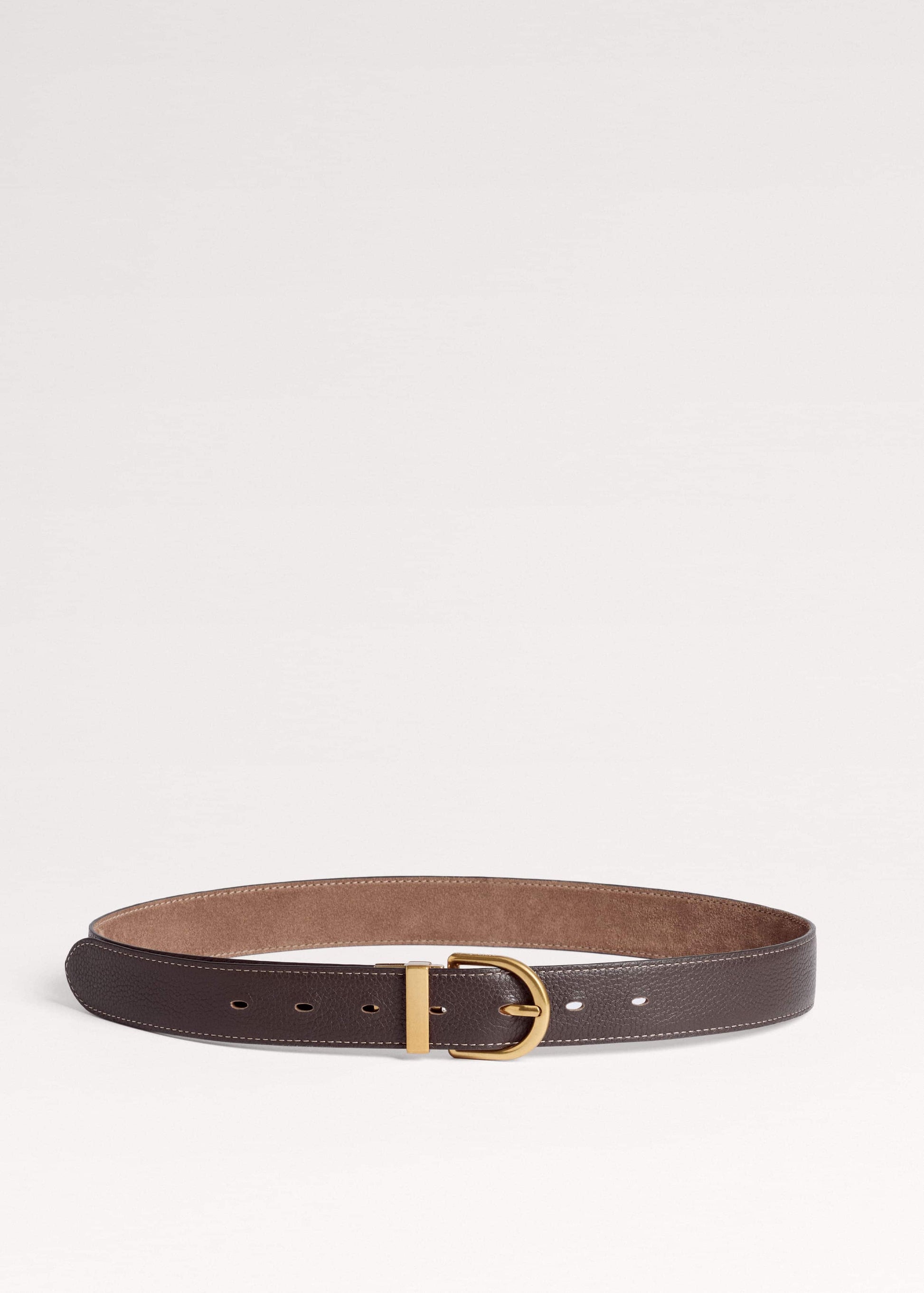 ME and EM Accessories Brown Classic Round Reversible Belt