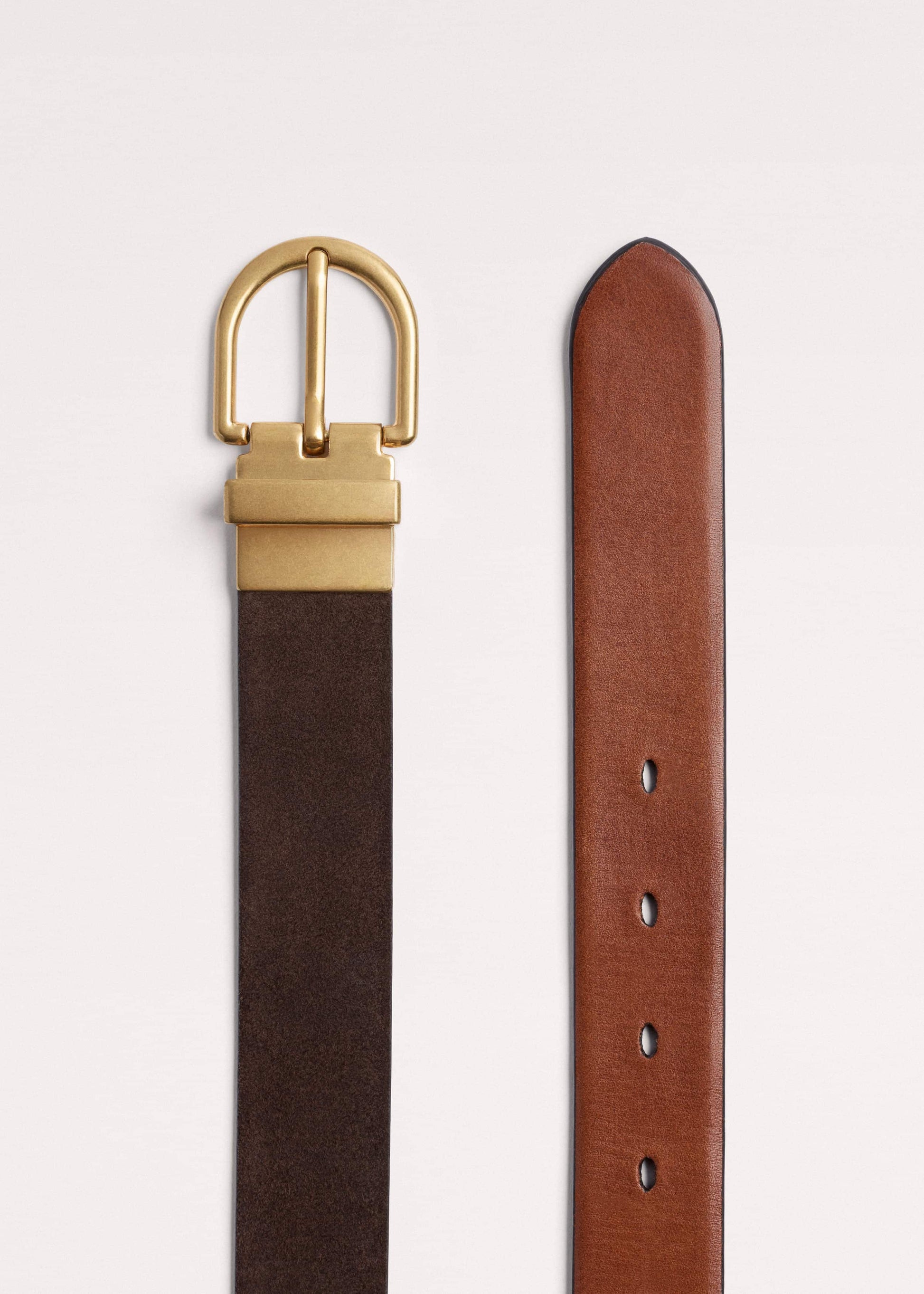 ME and EM Accessories Chocolate + Tan Reversible Belt