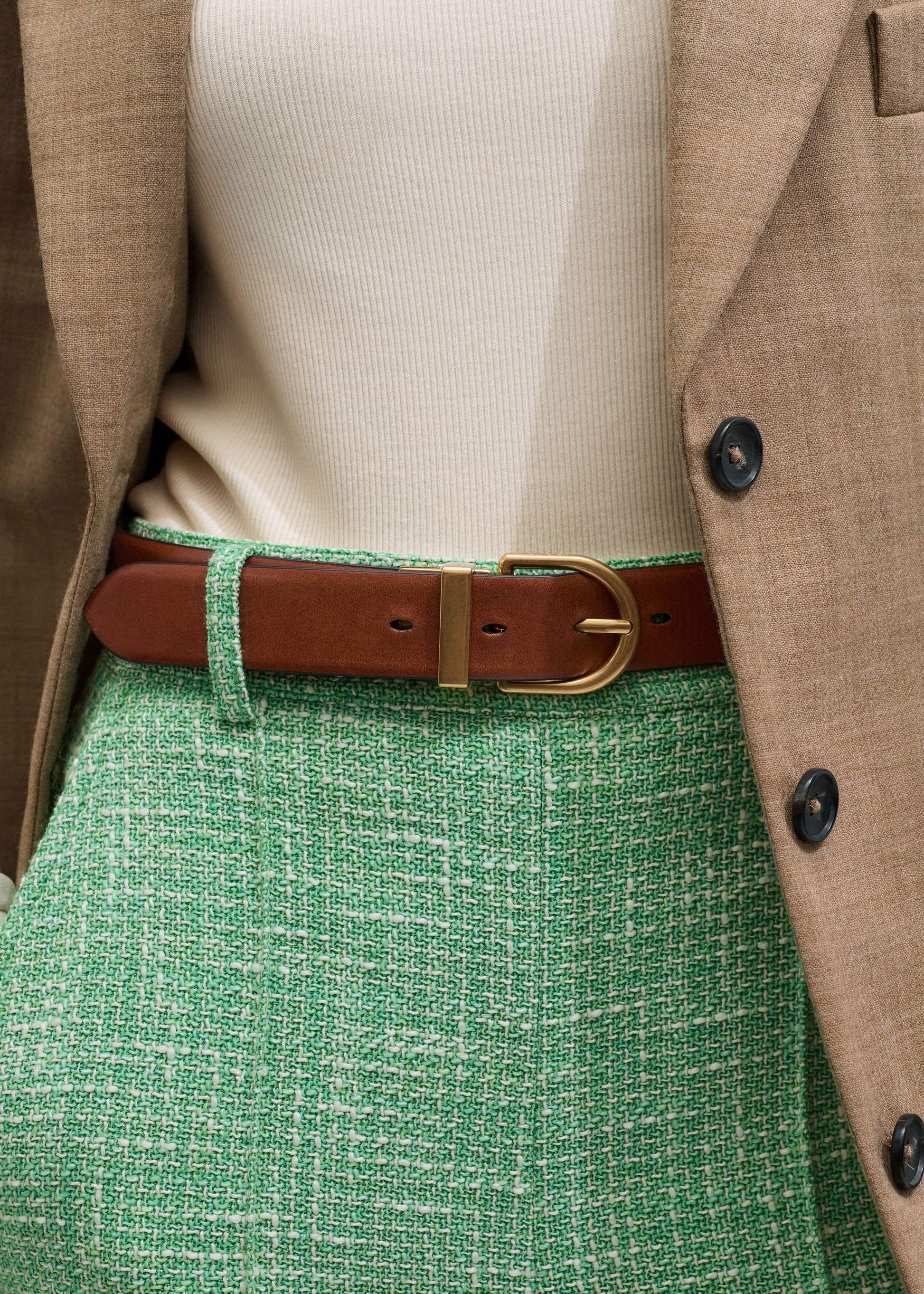 ME and EM Accessories Chocolate + Tan Reversible Belt