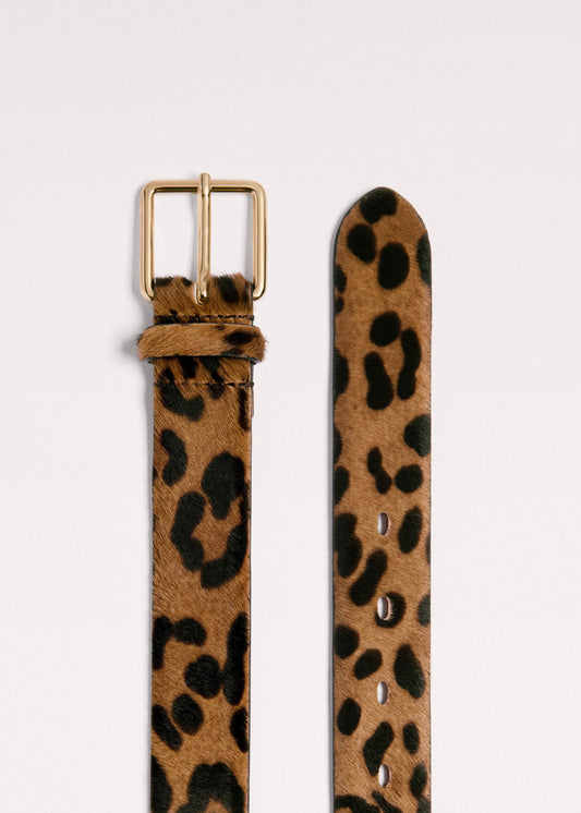 ME and EM Accessories Brown Leopard Print Classic Belt