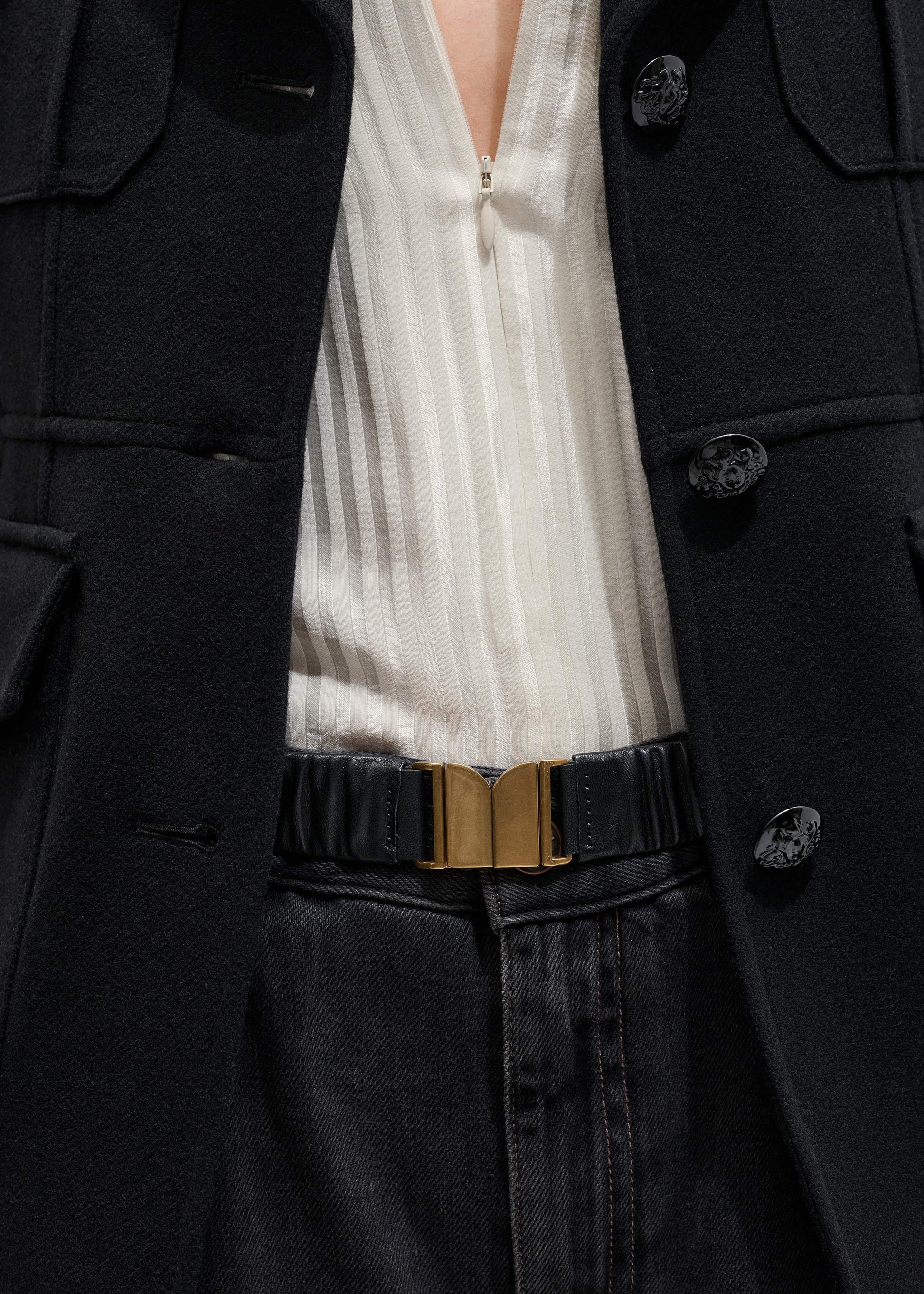 ME and EM Accessories Black Elasticated Belt