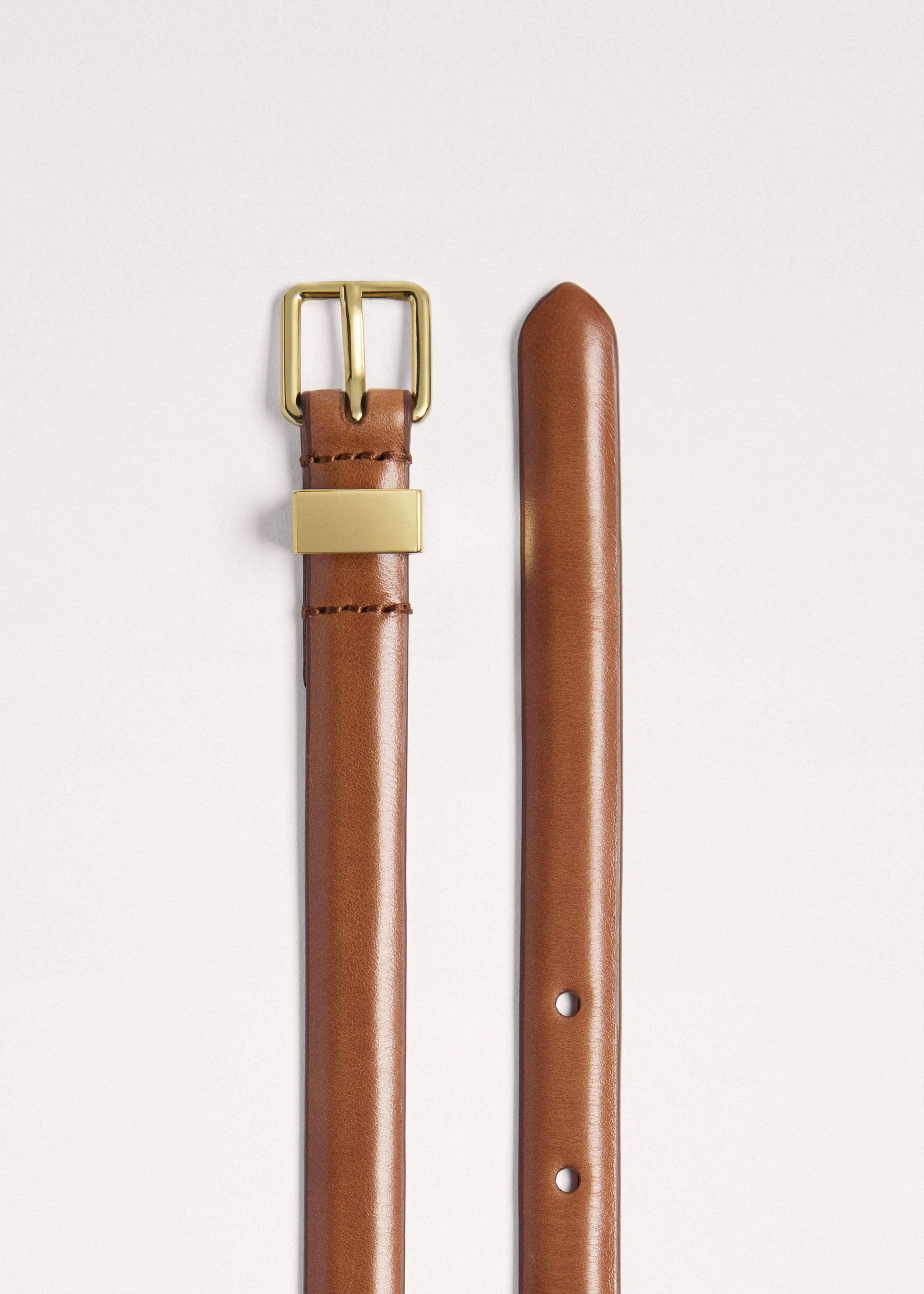 ME and EM Accessories Brown Skinny Belt