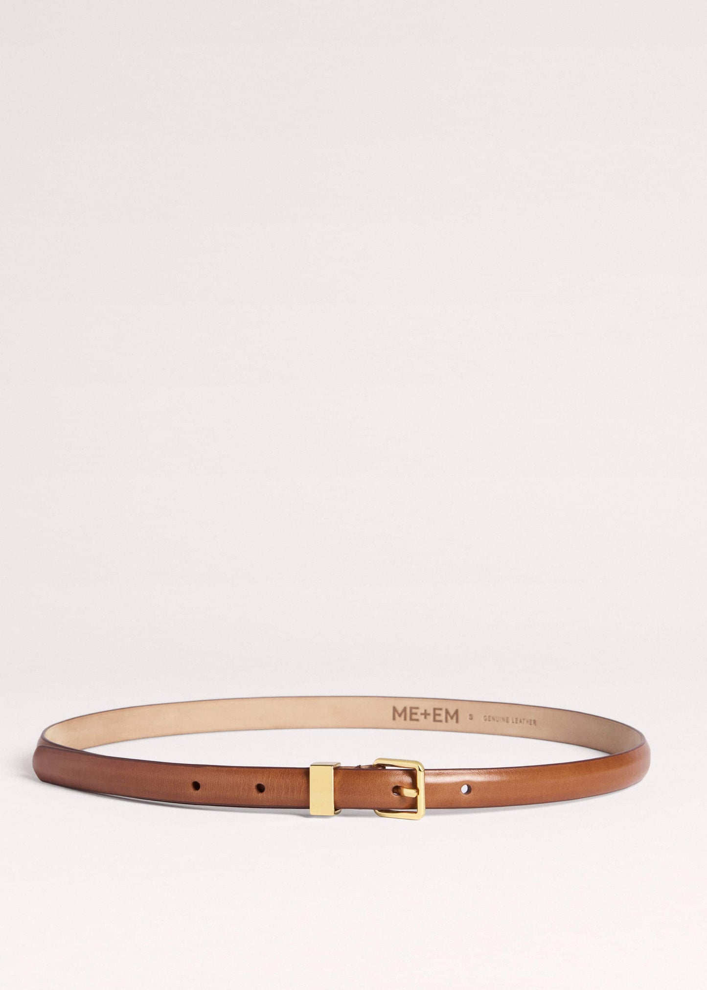 ME and EM Accessories Brown Skinny Belt