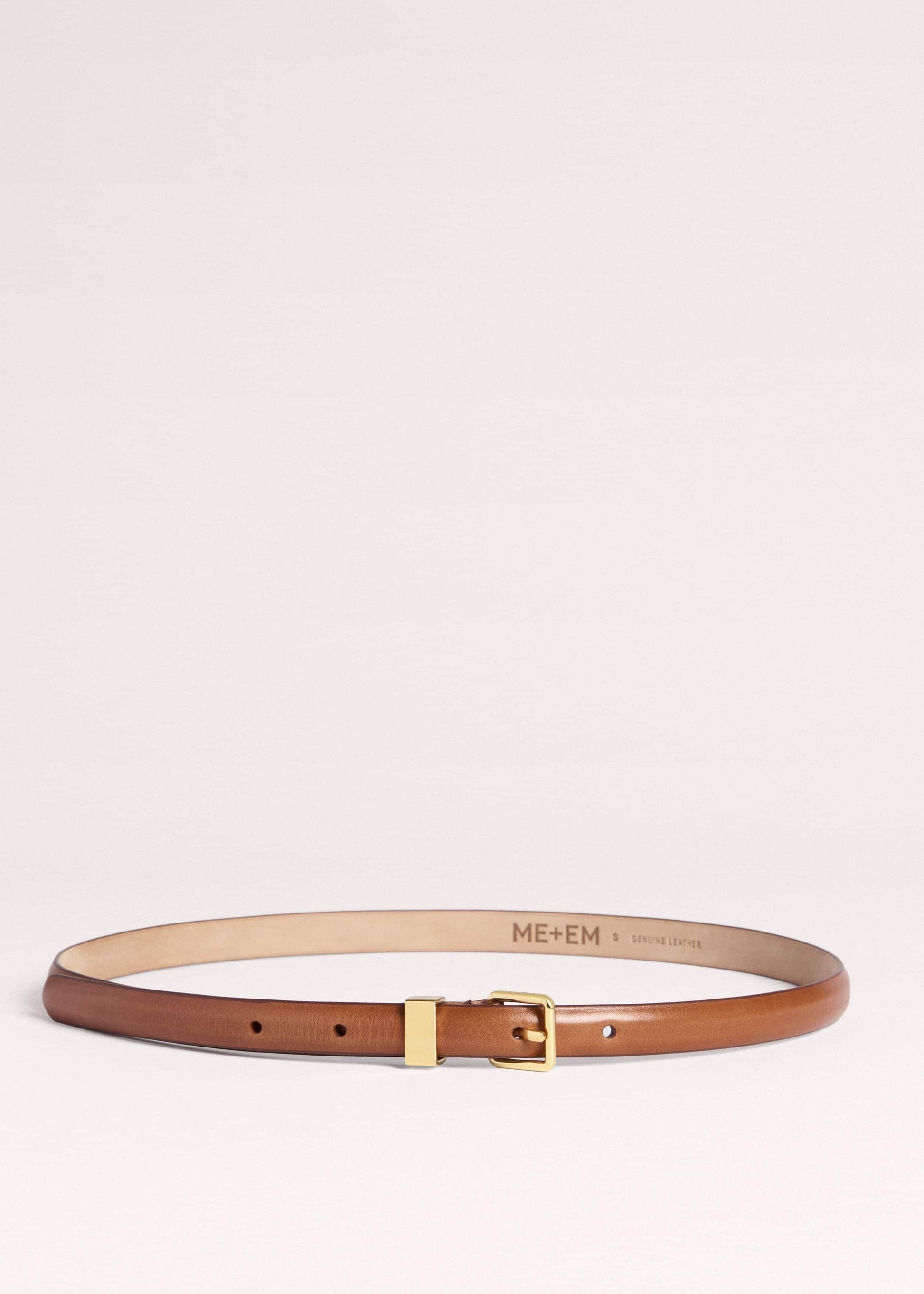 ME and EM Accessories Brown Skinny Belt