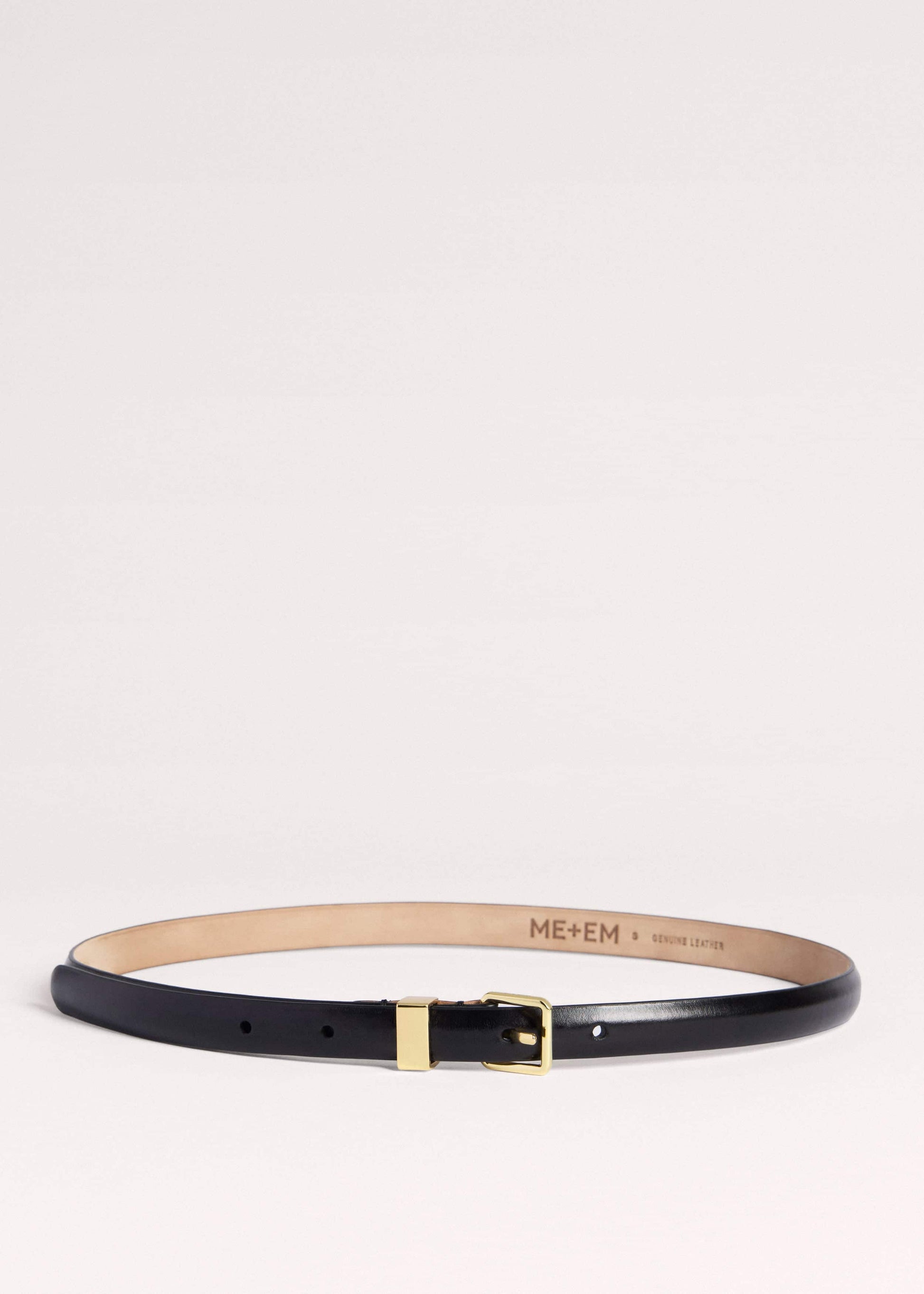 ME and EM Accessories Black Skinny Belt