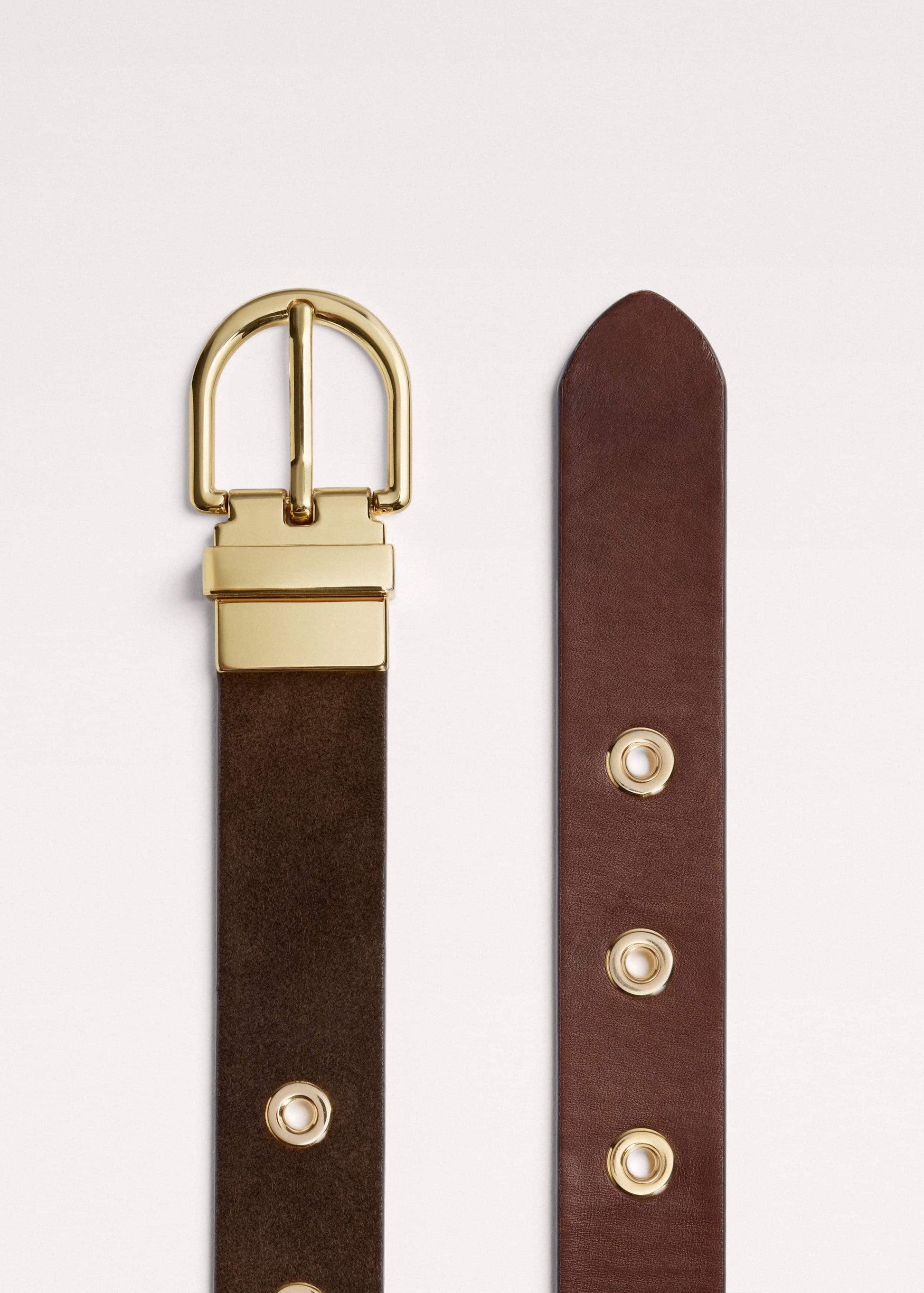 ME and EM Accessories Brown Eyelet Reversible Belt