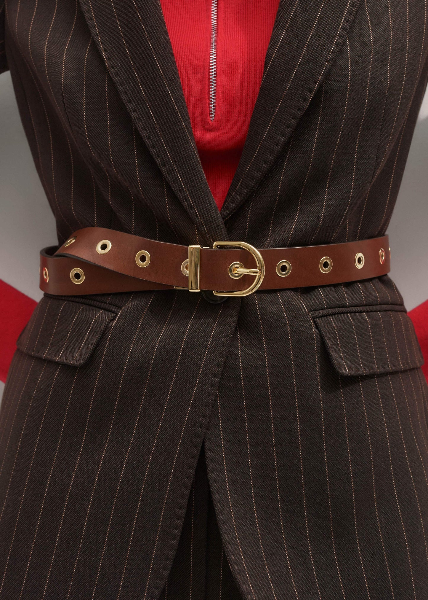 ME and EM Accessories Brown Eyelet Reversible Belt