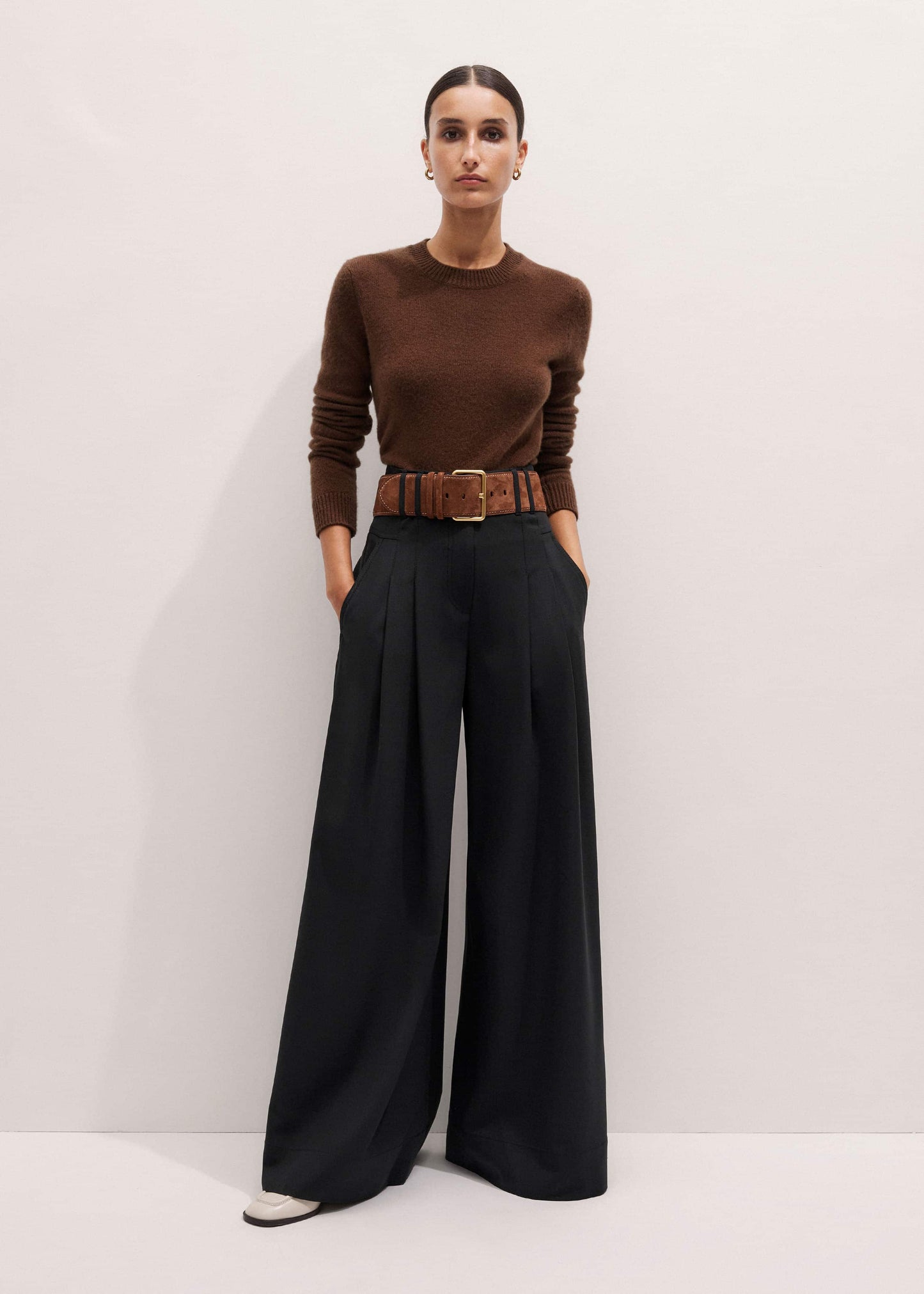 ME and EM Accessories Brown Extra Wide Waisted Belt