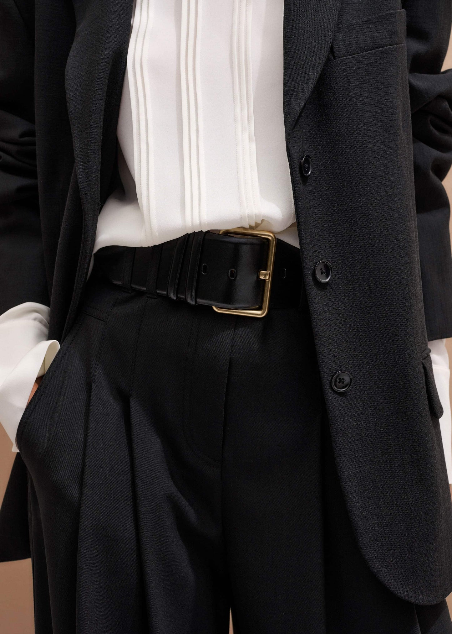 ME and EM Accessories Black Extra Wide Waisted Belt