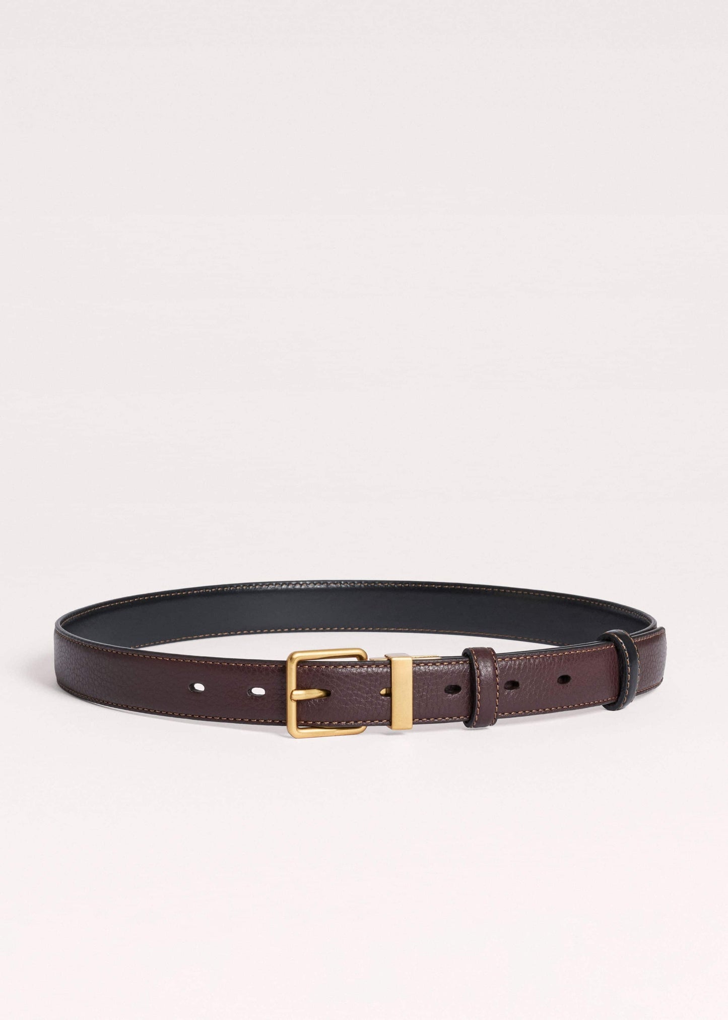 ME and EM Accessories Red Leather Reversible Belt