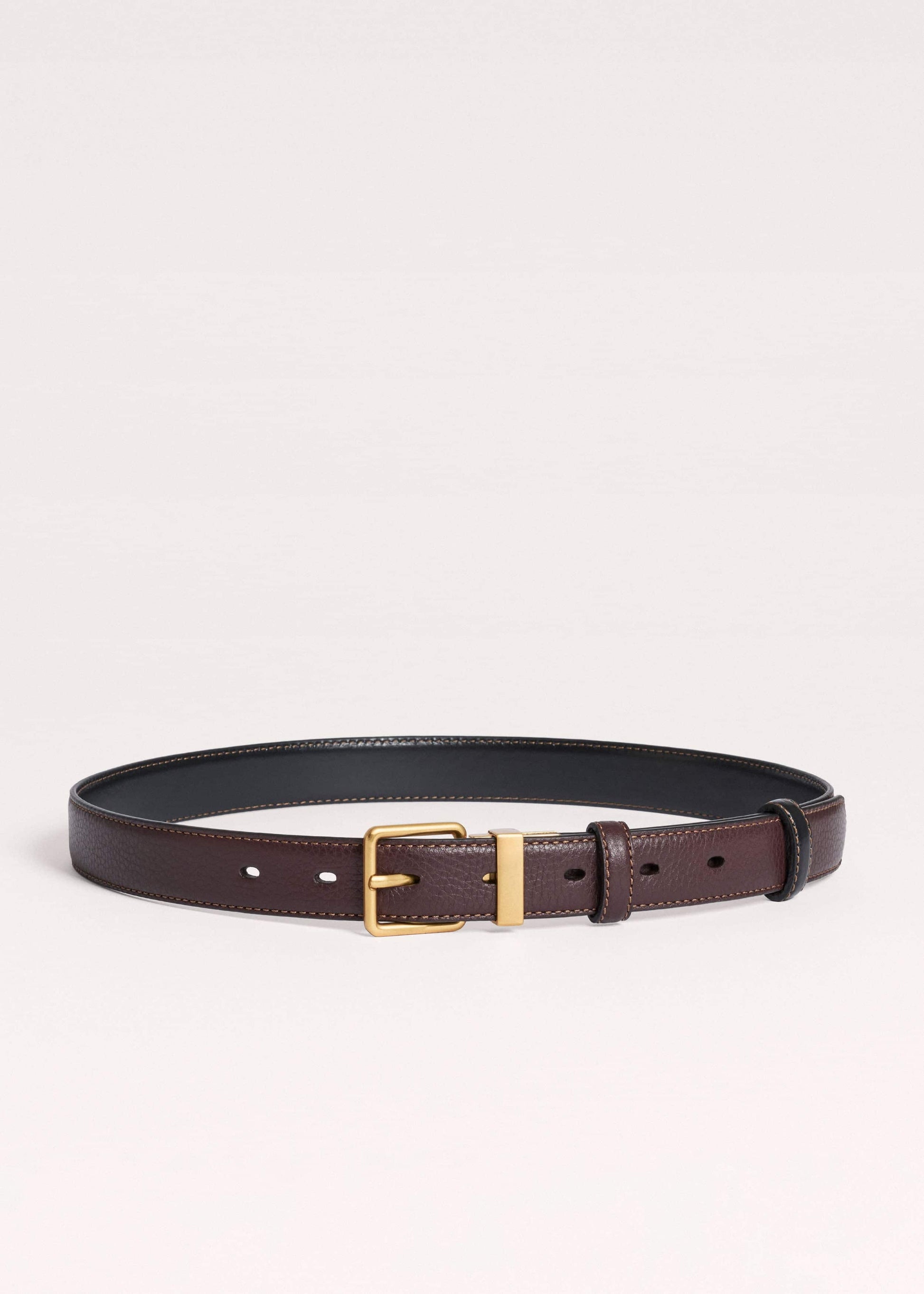 ME and EM Accessories Red Leather Reversible Belt