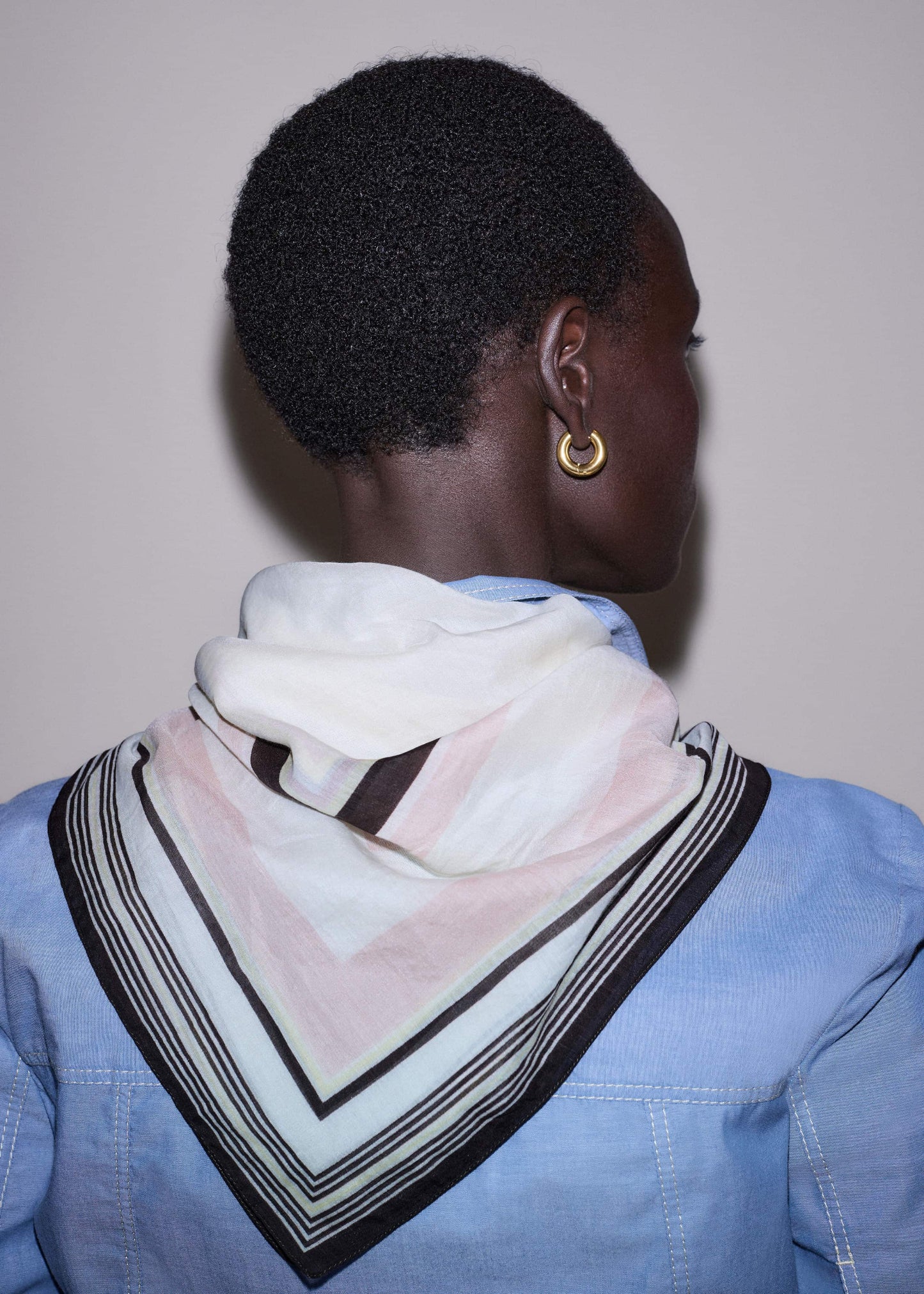 ME and EM Accessories Pink Multi Stripe Border Scarf