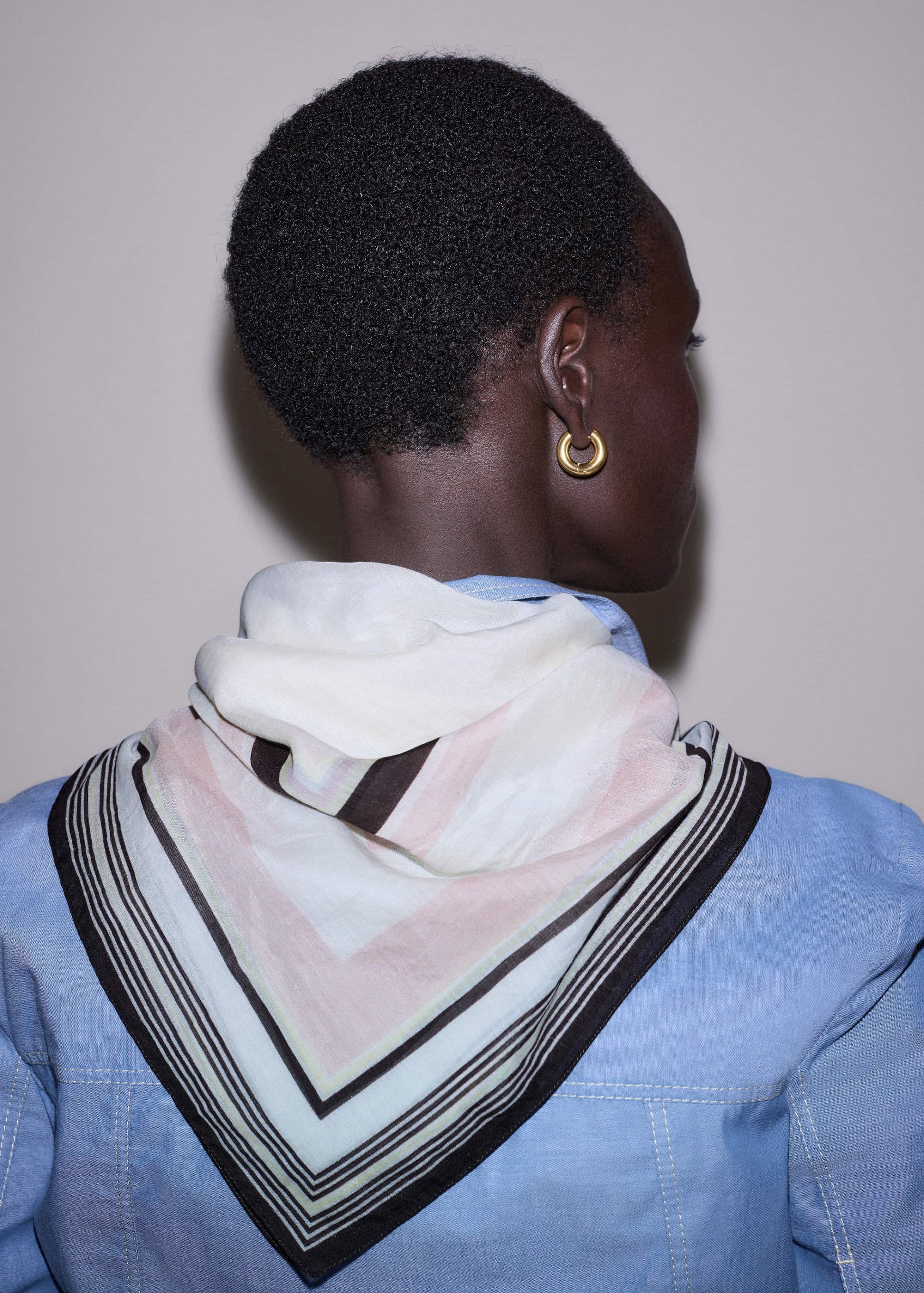 ME and EM Accessories Pink Multi Stripe Border Scarf