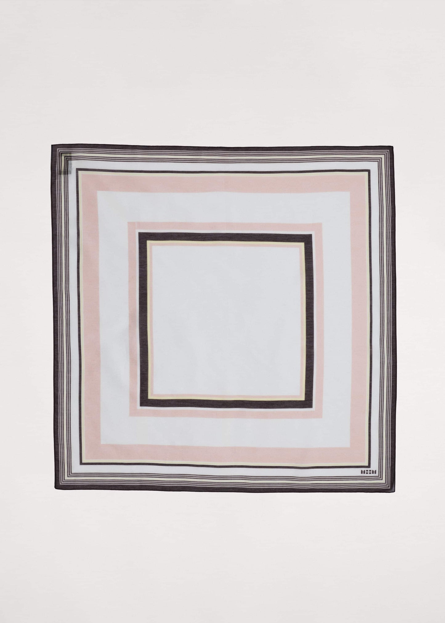 ME and EM Accessories Pink Multi Stripe Border Scarf
