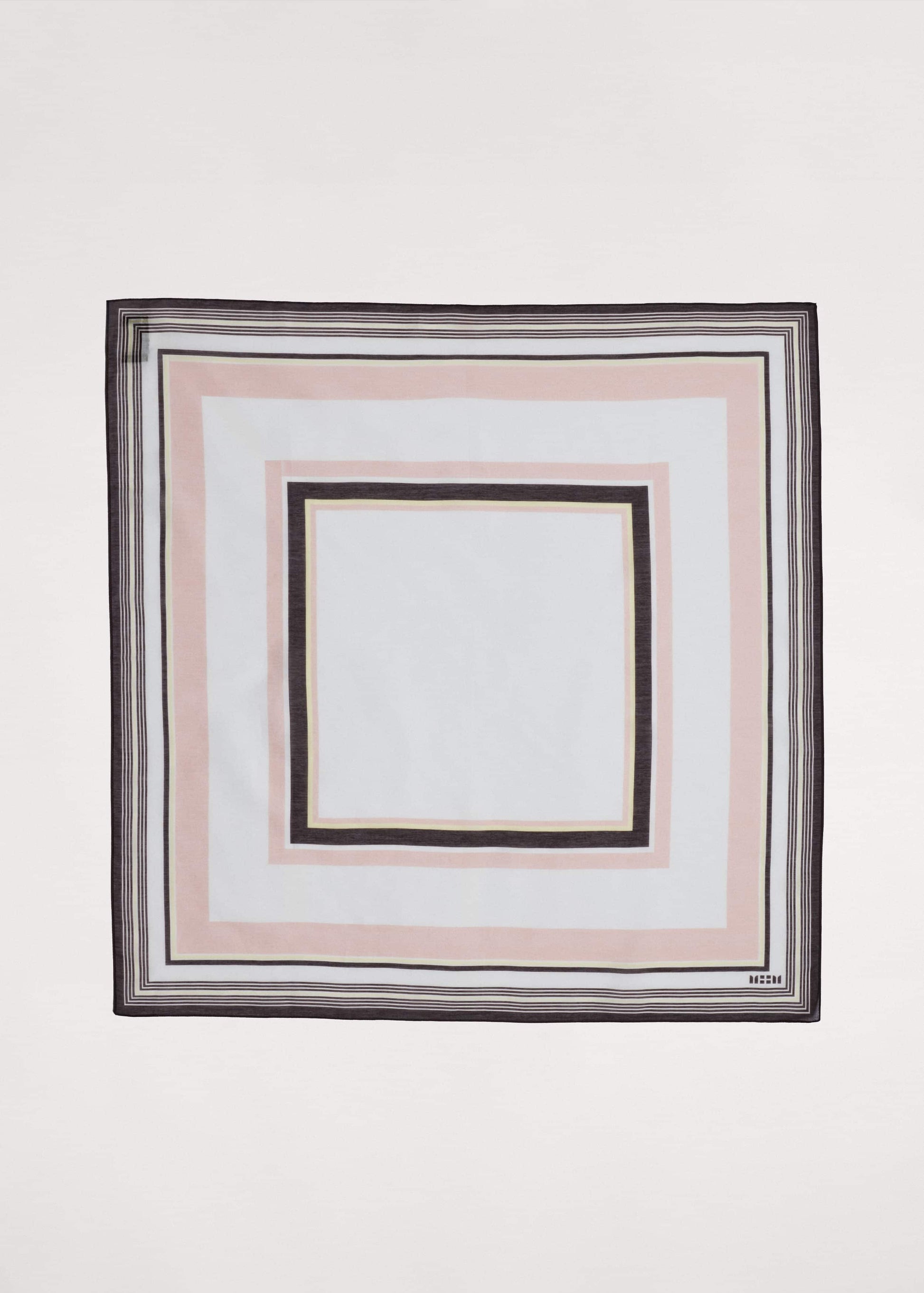 ME and EM Accessories Pink Multi Stripe Border Scarf