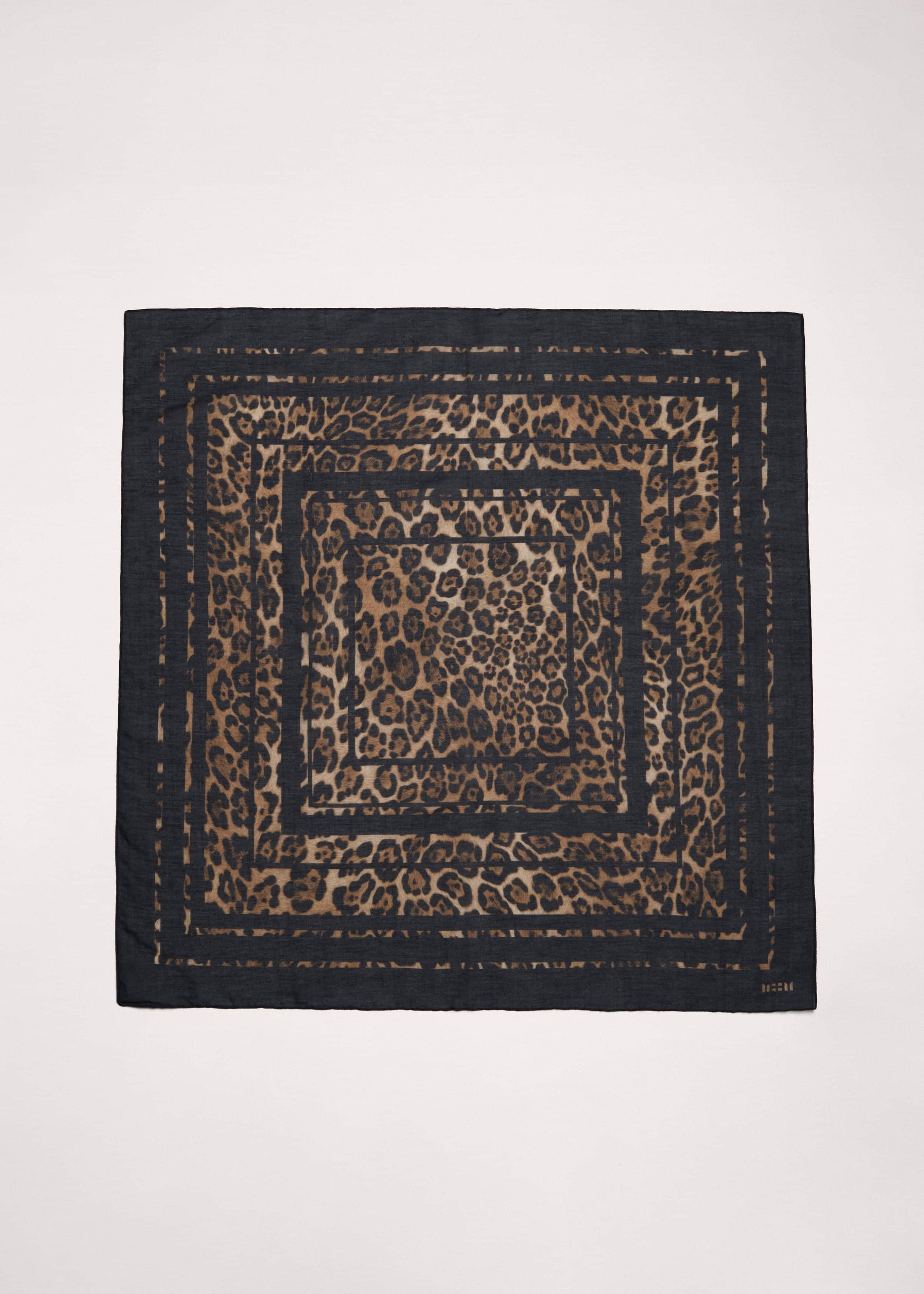 ME and EM Accessories Brown Leopard Border Scarf