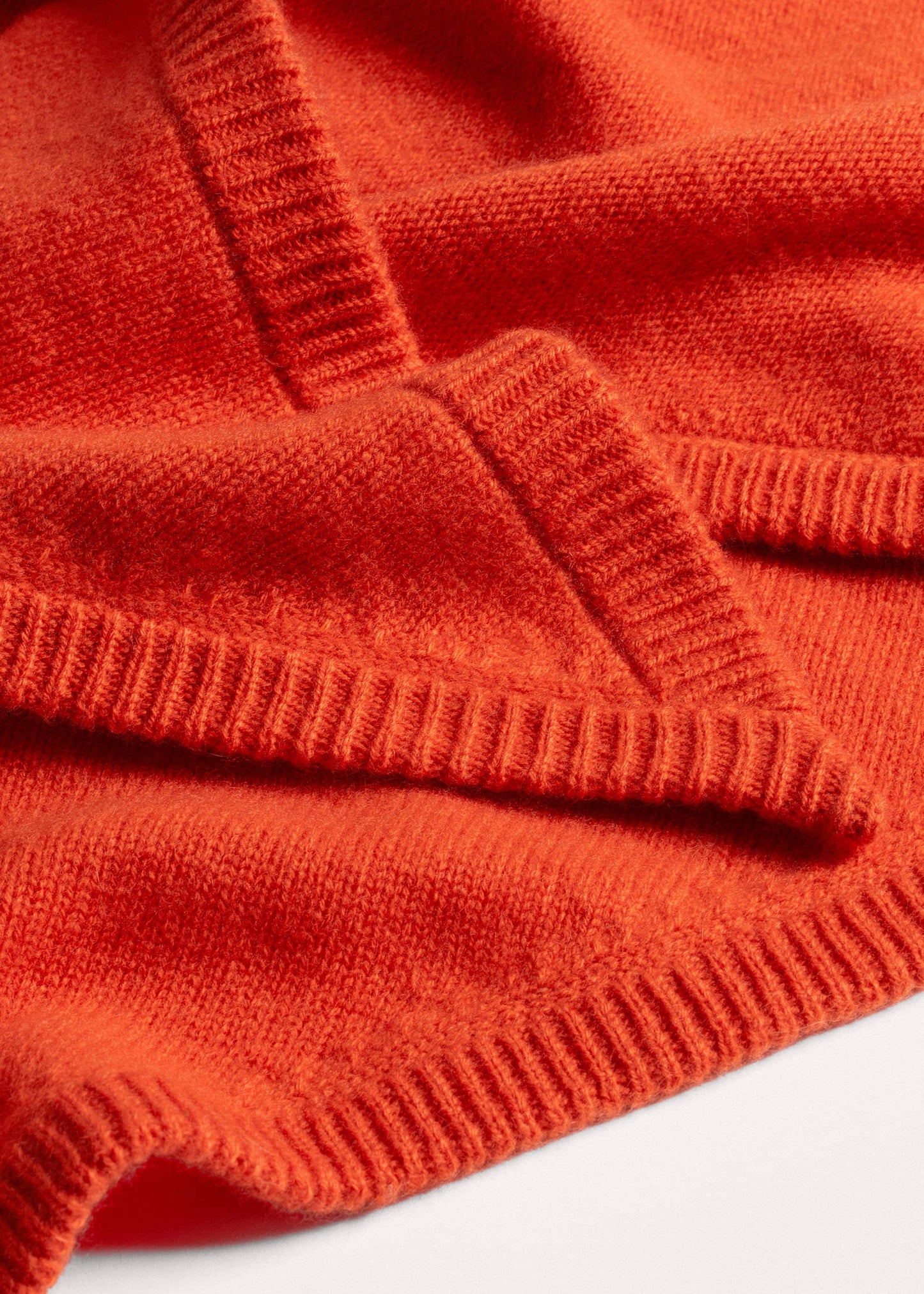 ME and EM Accessories Orange Cashmere Triangle Knit Scarf