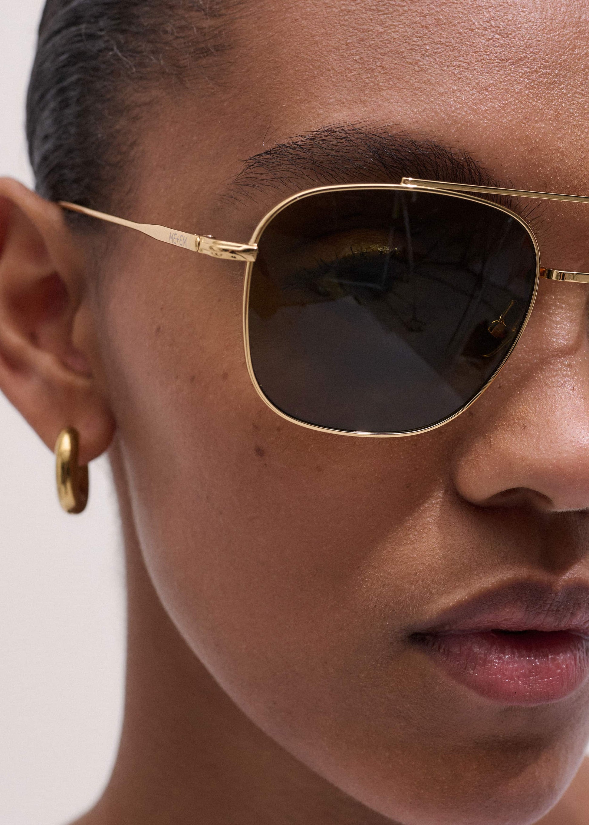 ME and EM Accessories Olive Aviator Sunglasses