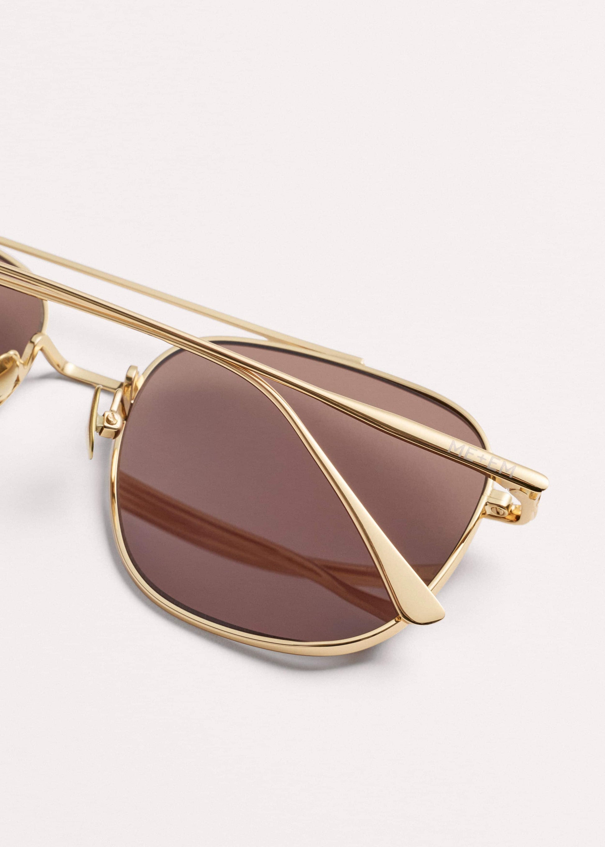 ME and EM Accessories Chocolate Brown Aviator Sunglasses