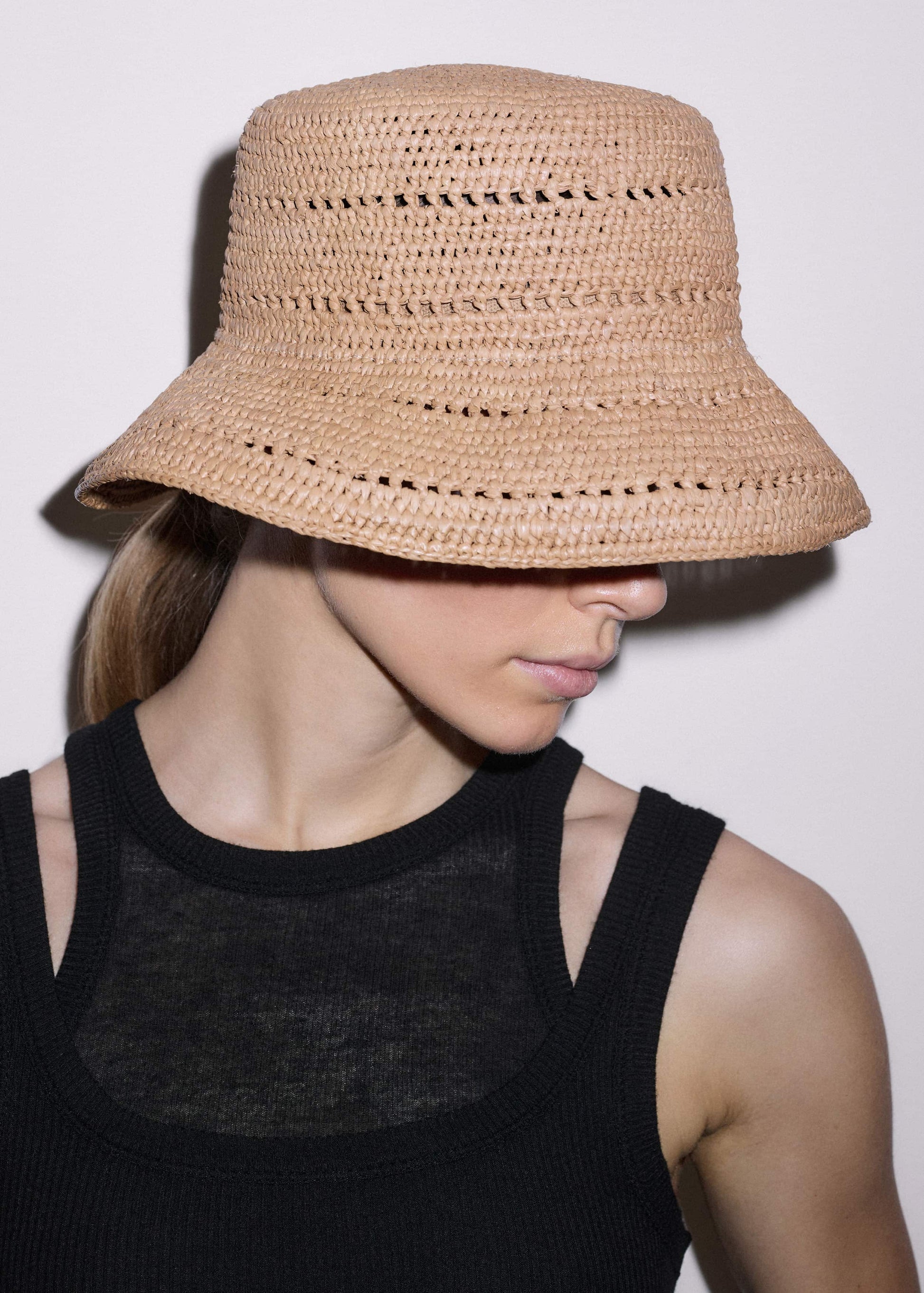 ME and EM Accessories Brown Summer Raffia Bucket Hat