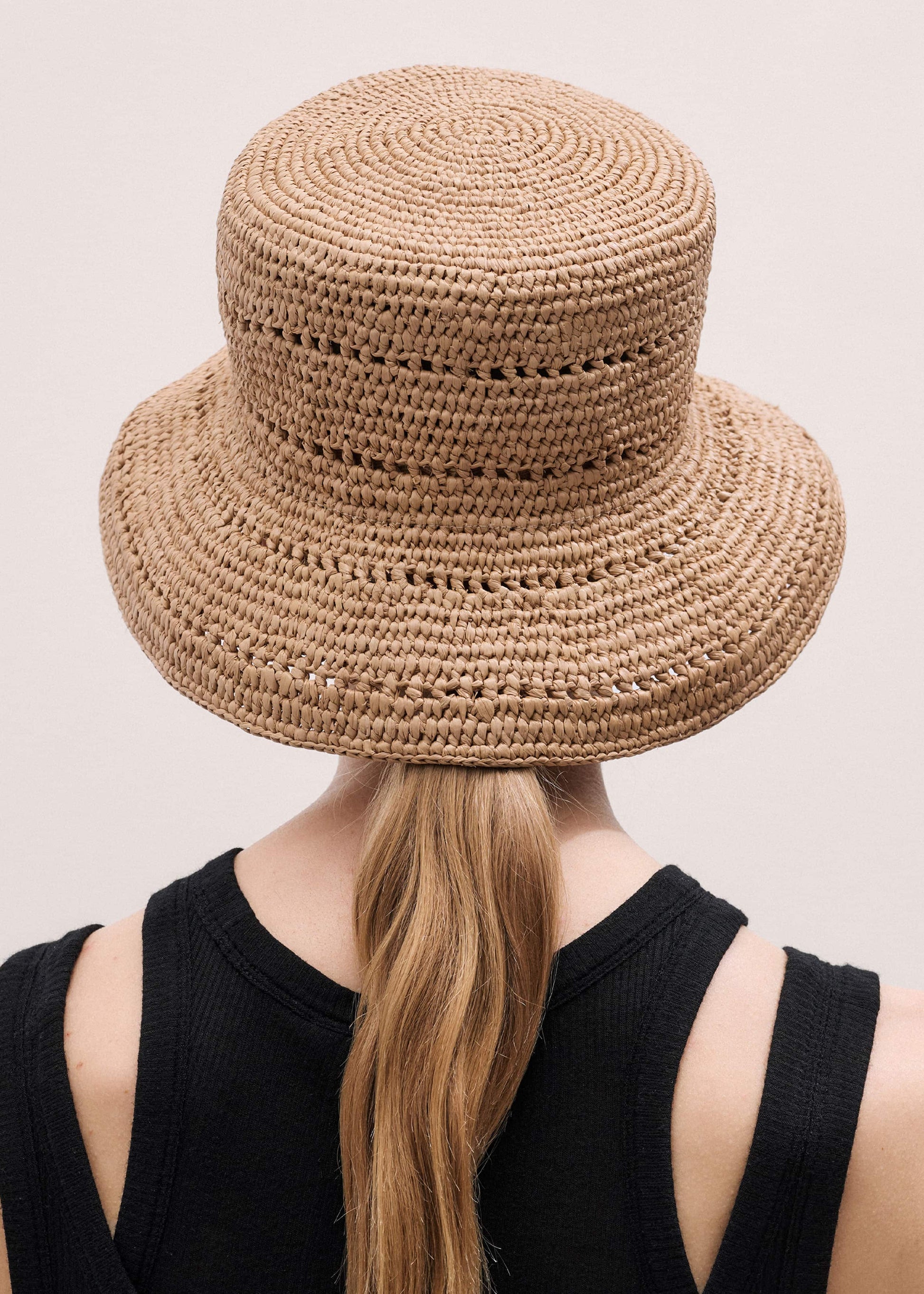 ME and EM Accessories Brown Summer Raffia Bucket Hat