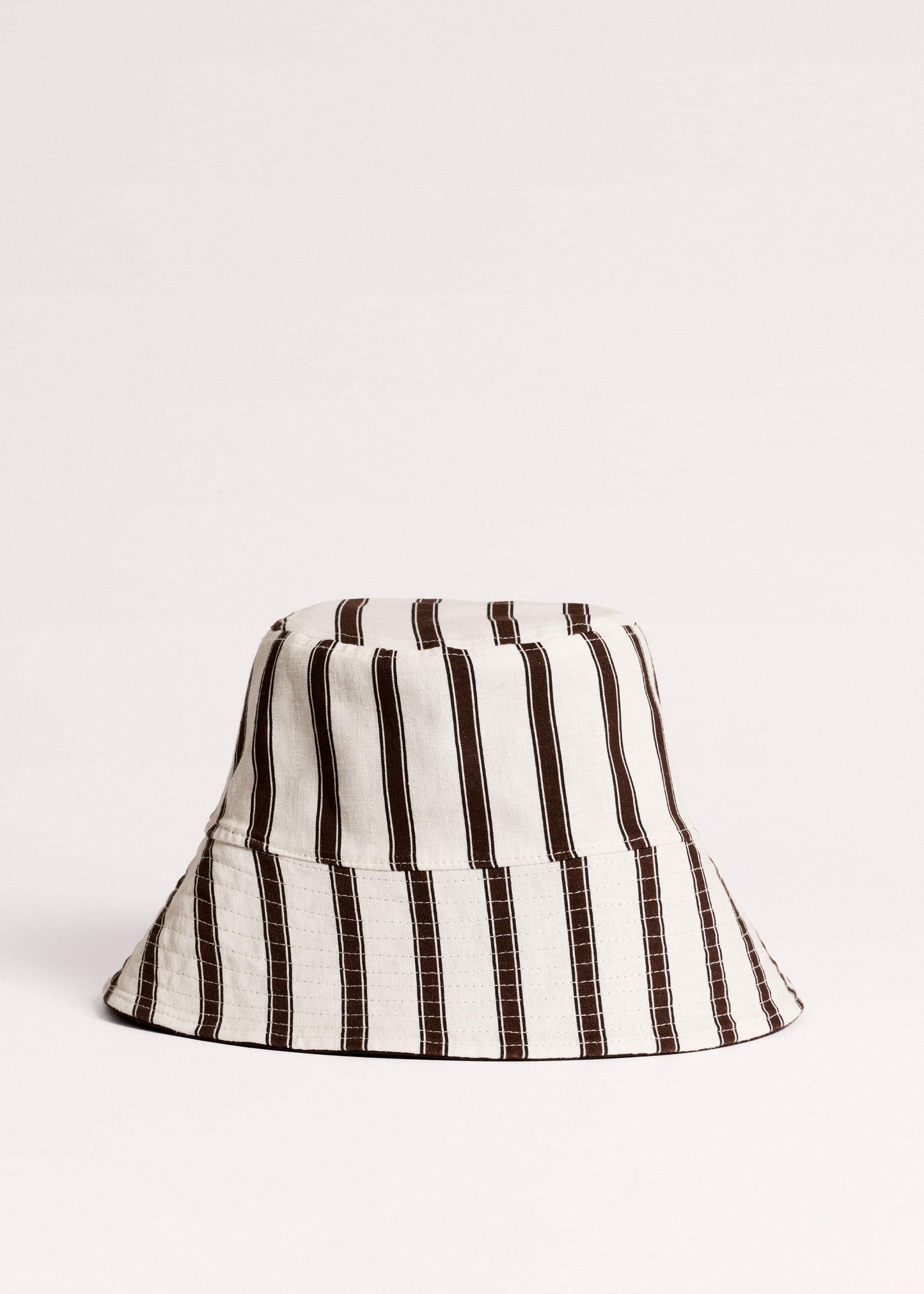 ME and EM Accessories Brown Striped Reversible Bucket Hat